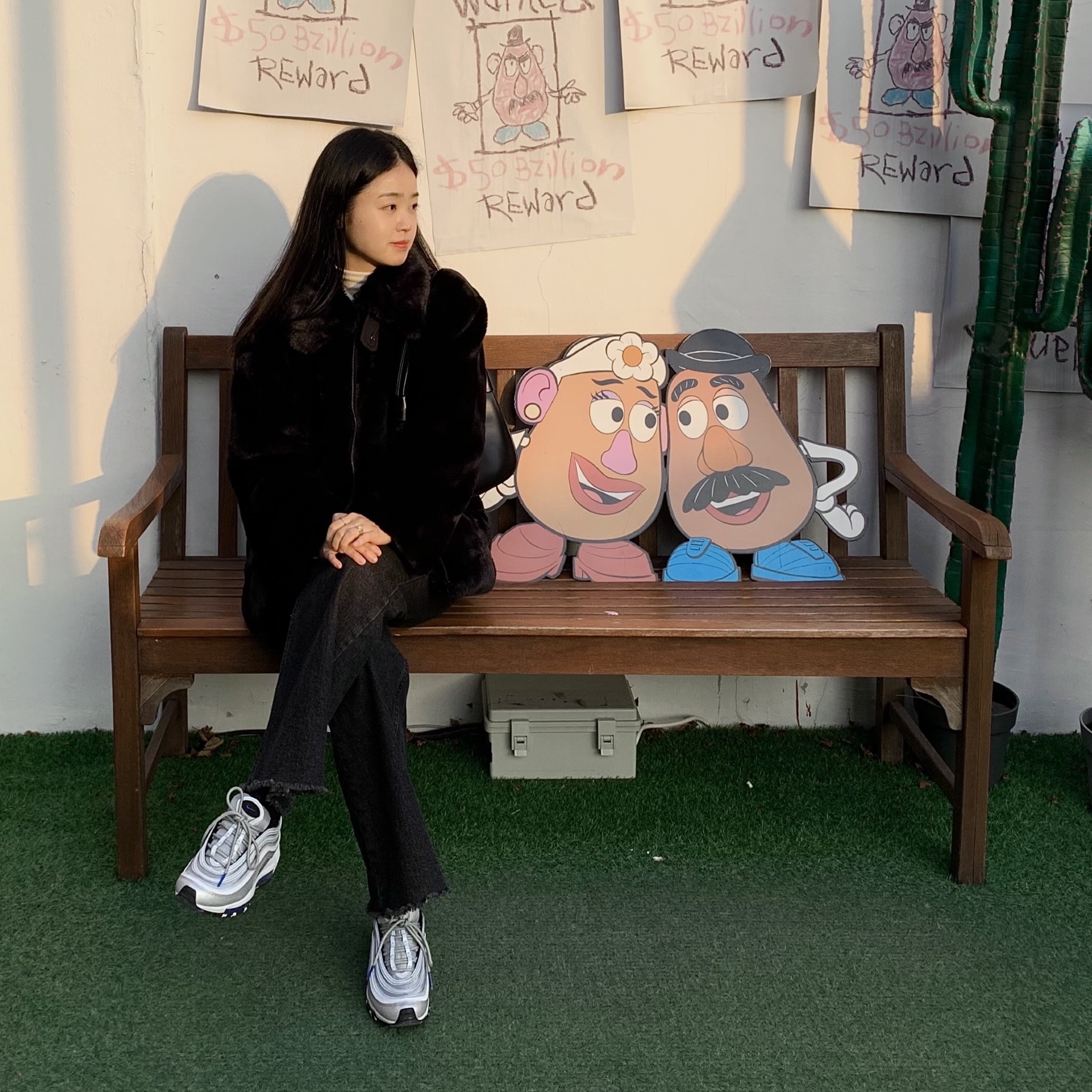 (GS) Nike Air Max 97 Silver Blue 착용 스타일