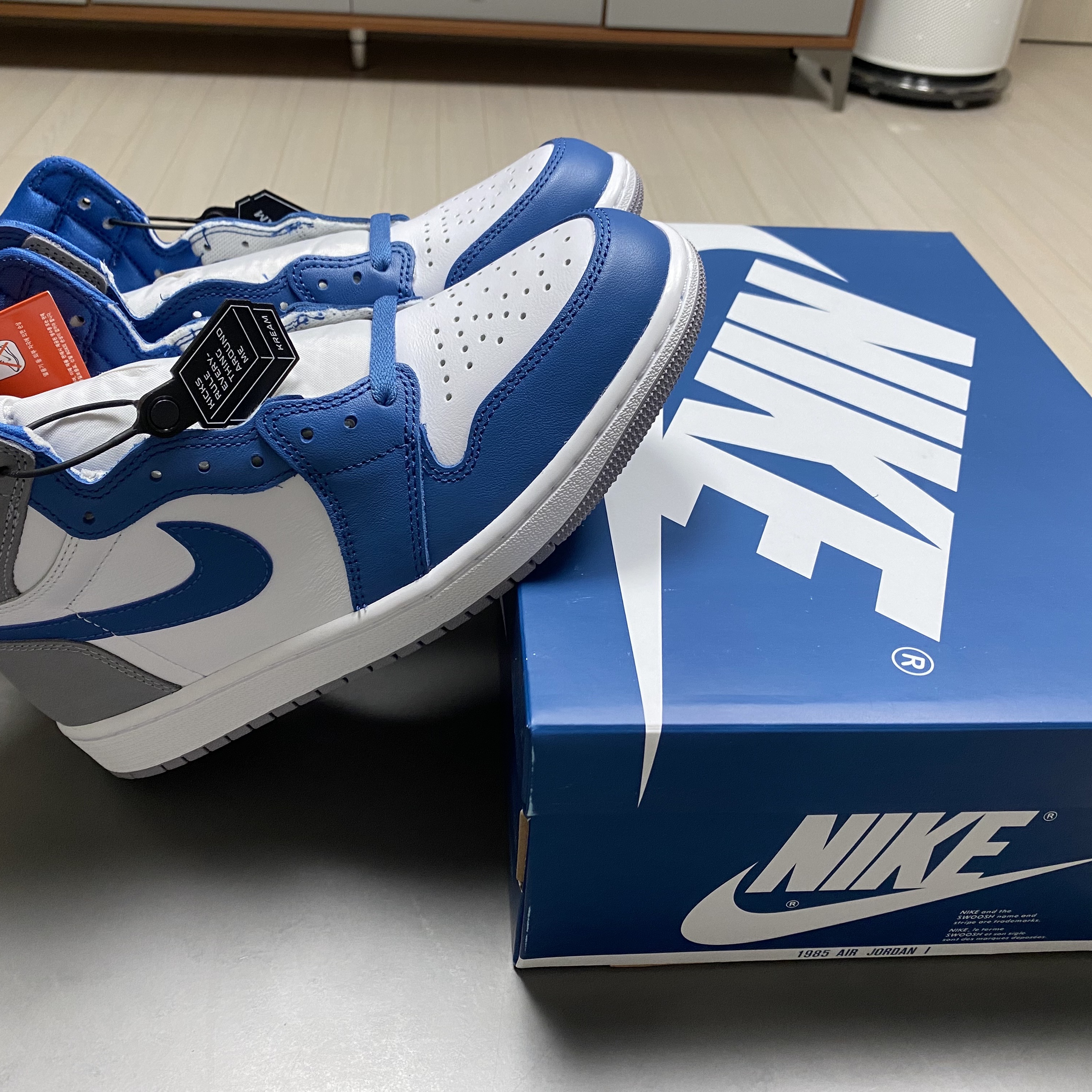 Jordan 1 Retro High OG True Blue 착용 스타일 - 1