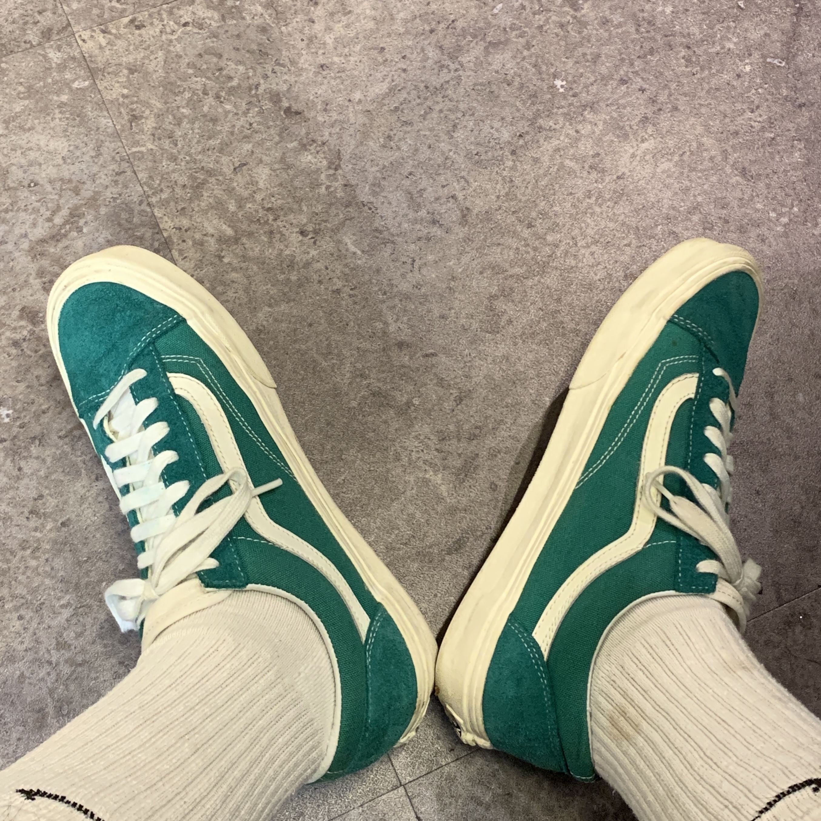 Vans Style 36 Retro Sport Cadmium Green 착용 스타일 - 2
