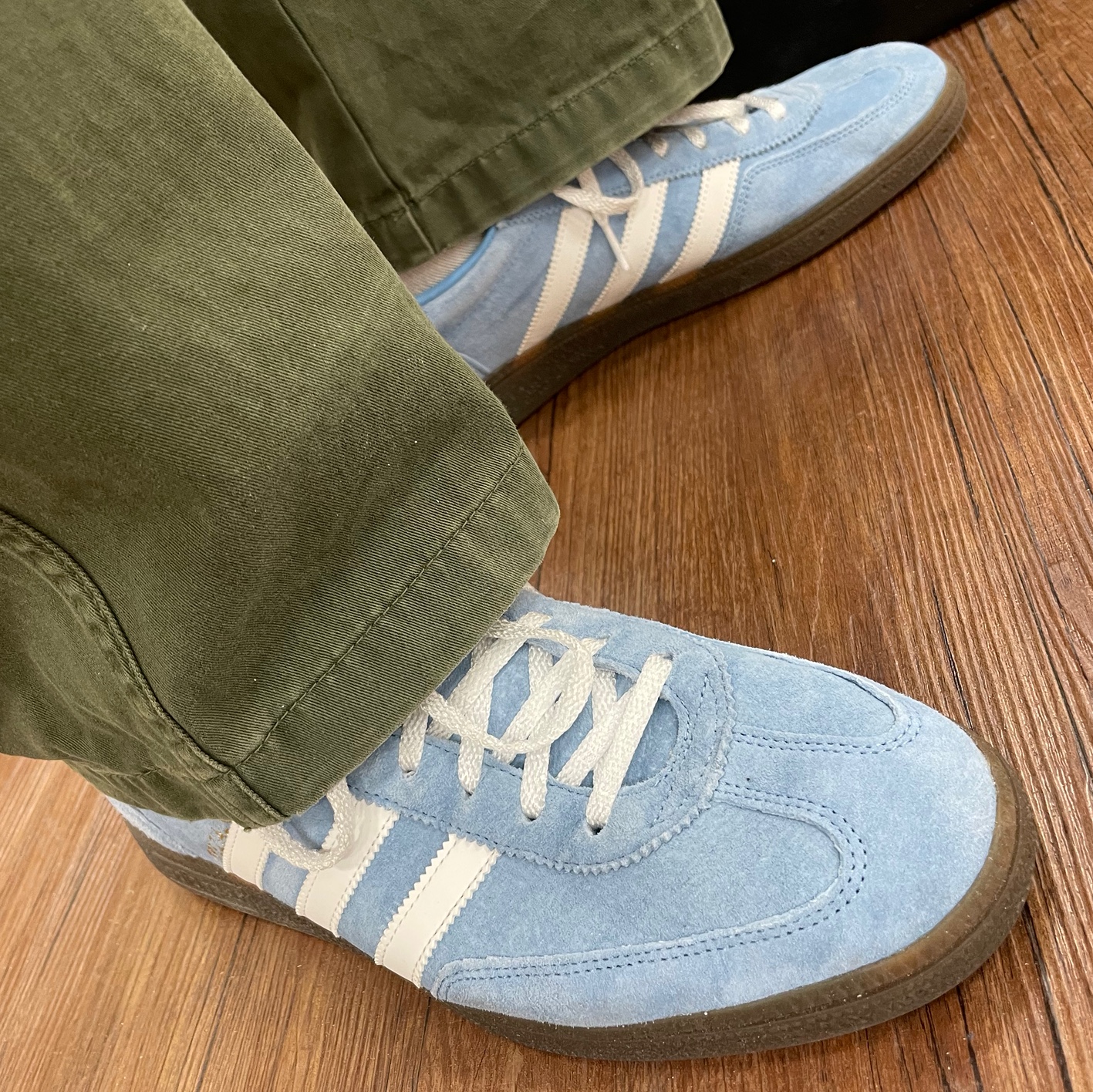 Adidas Spezial Handball Light Blue 착용 스타일