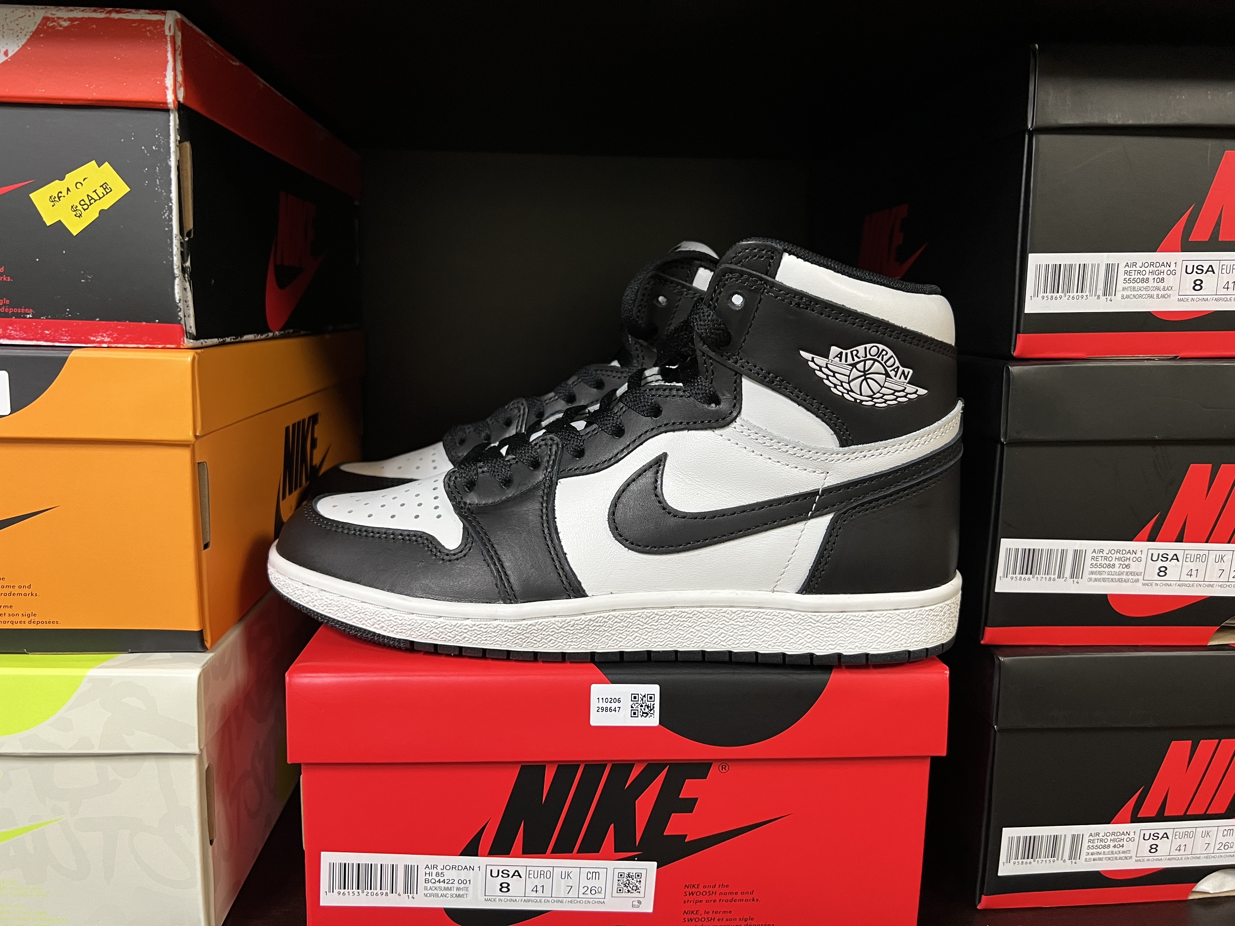 Jordan 1 High 85 Black White 착용 스타일