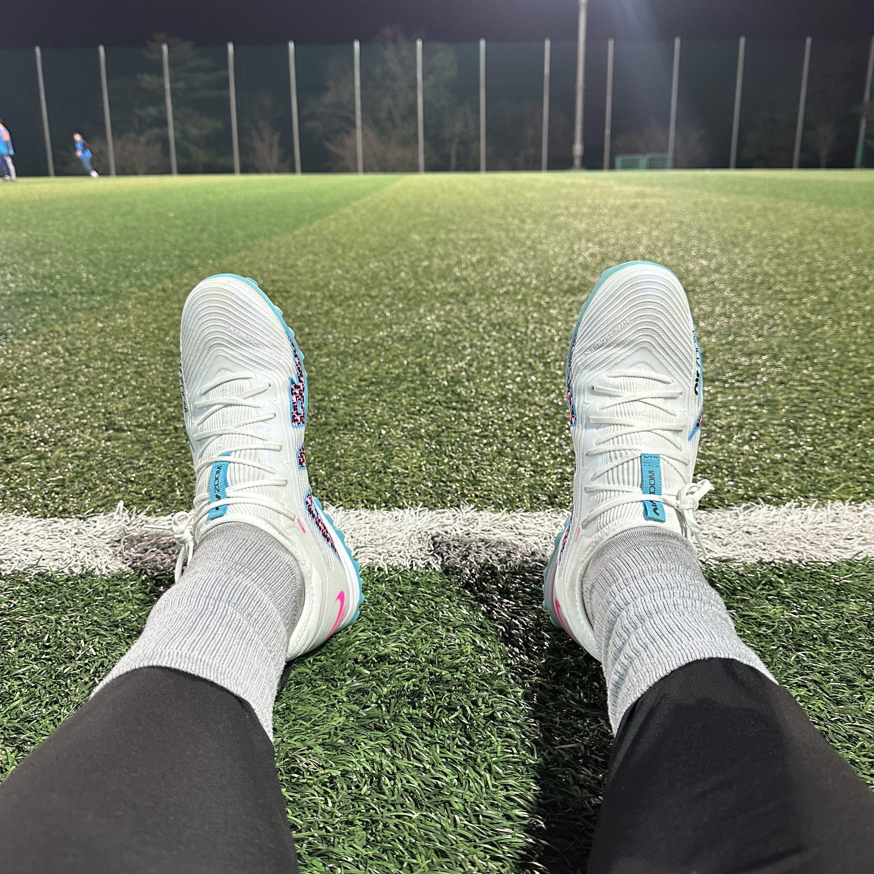 Nike Zoom Mercurial Vapor 15 Pro TF White Baltic Blue 착용 스타일
