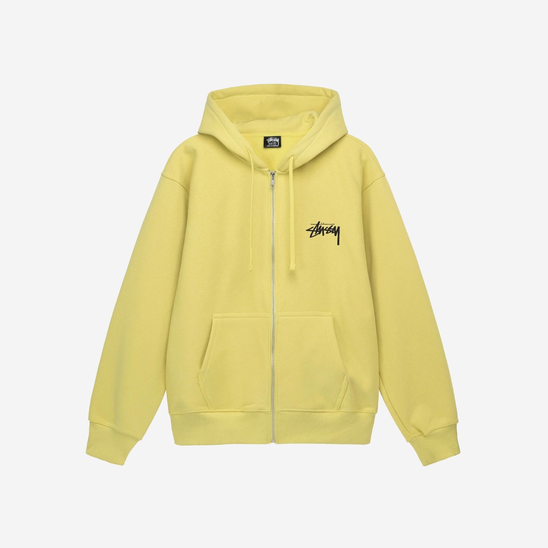 Stussy Burning Stock Zip Hoodie Yellow 상세 이미지 2