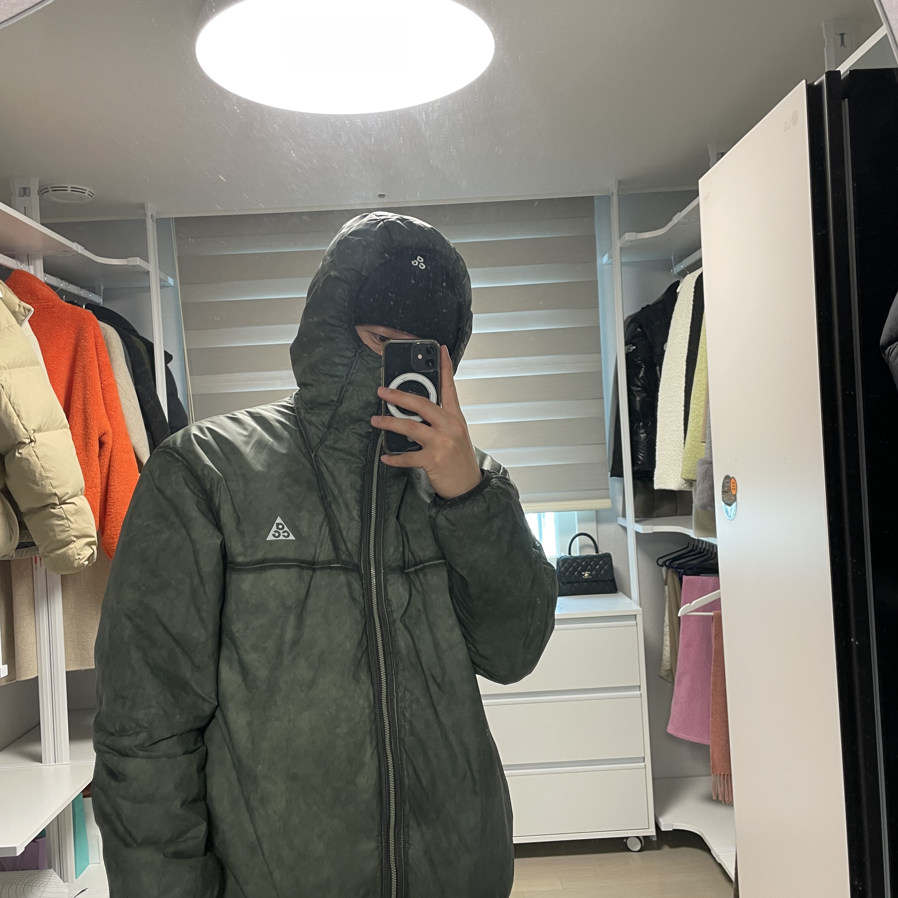 Nike NRG ACG Therma-Fit ADV Rope De Dope Light Army - Asia, Nike NRG ACG Cuffed Beanie Black 착용 스타일 - 4