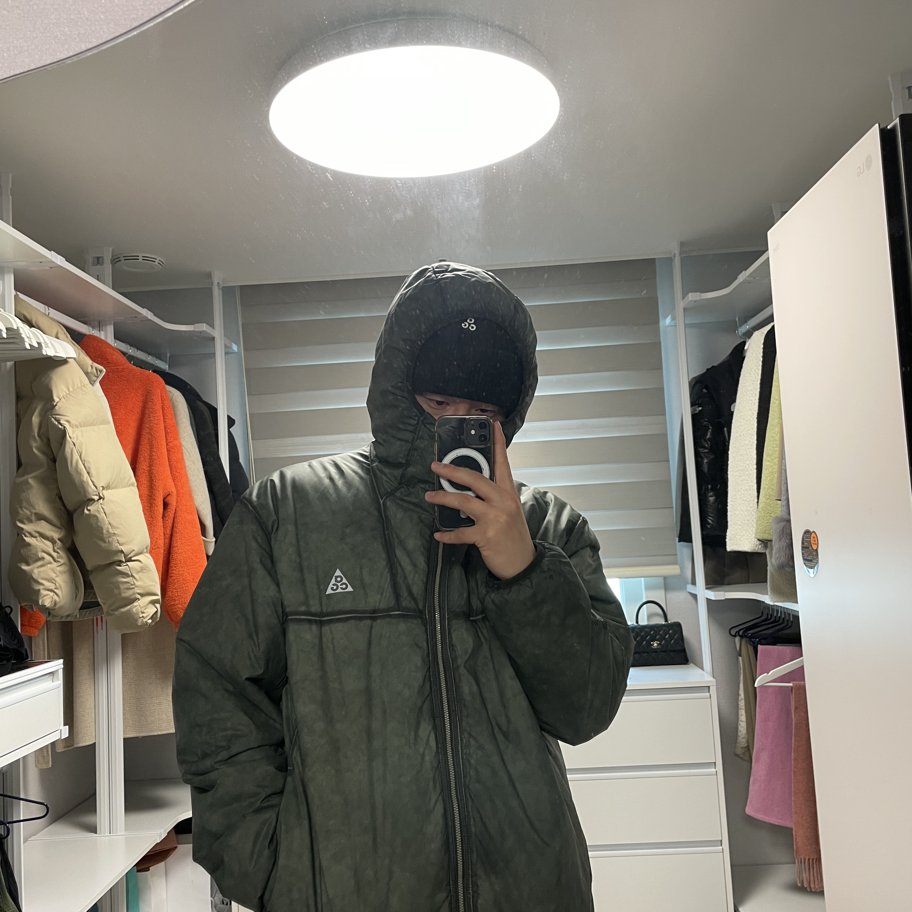 Nike NRG ACG Therma-Fit ADV Rope De Dope Light Army - Asia, Nike NRG ACG Cuffed Beanie Black 착용 스타일 - 3