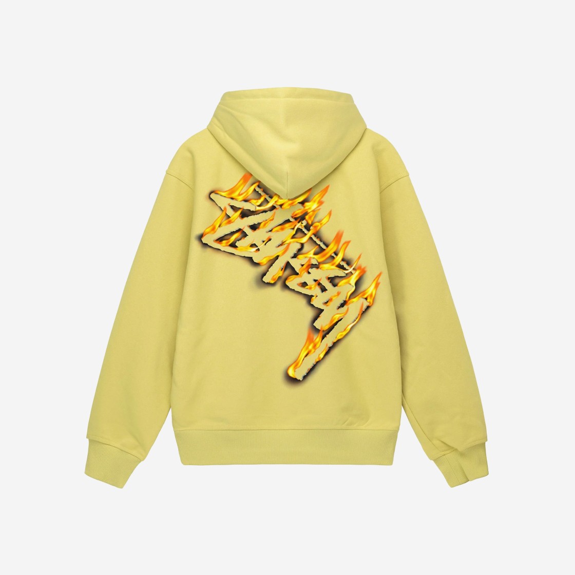 Stussy Burning Stock Zip Hoodie Yellow 상세 이미지 1