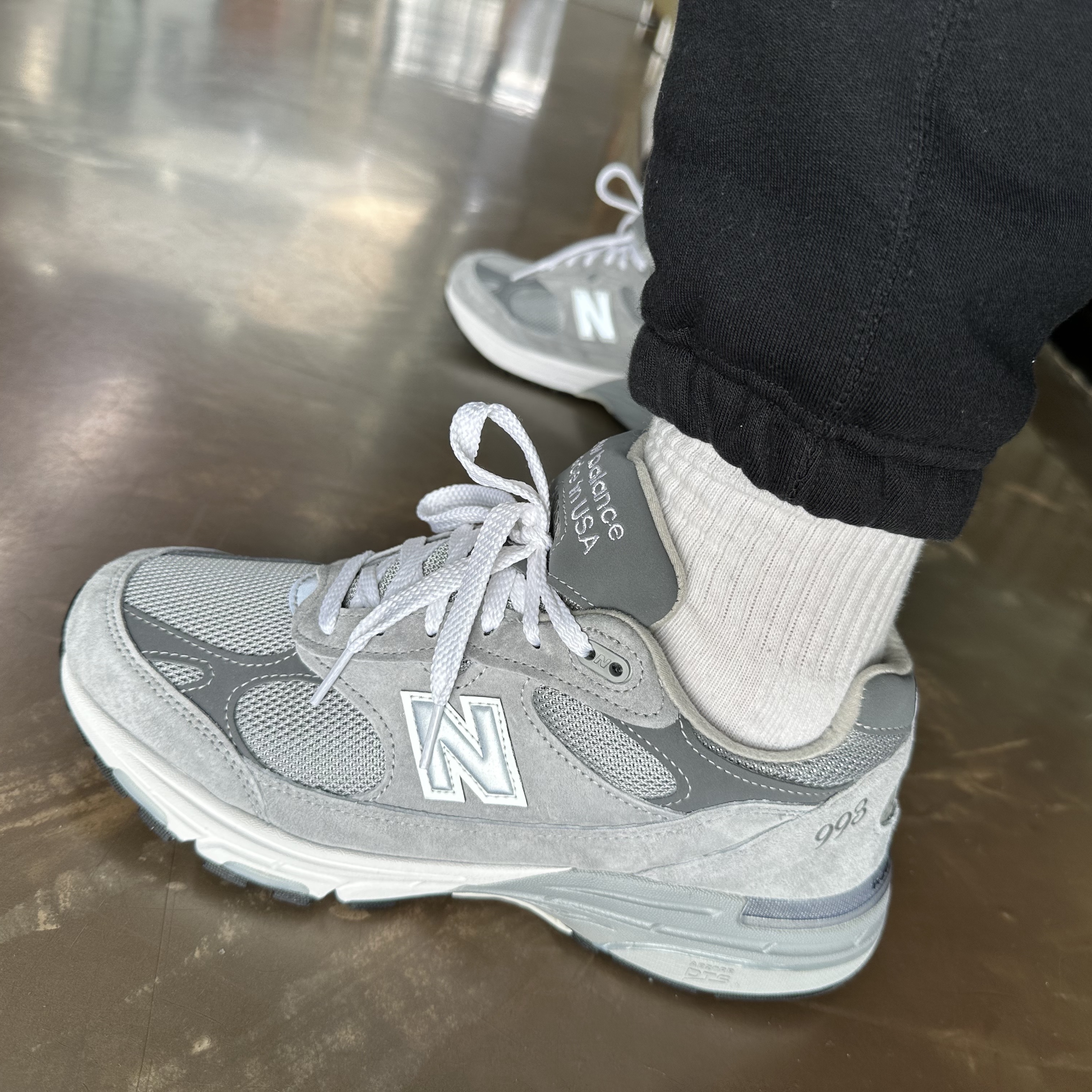 New Balance 993 Made in USA Grey - D Standard 착용 스타일