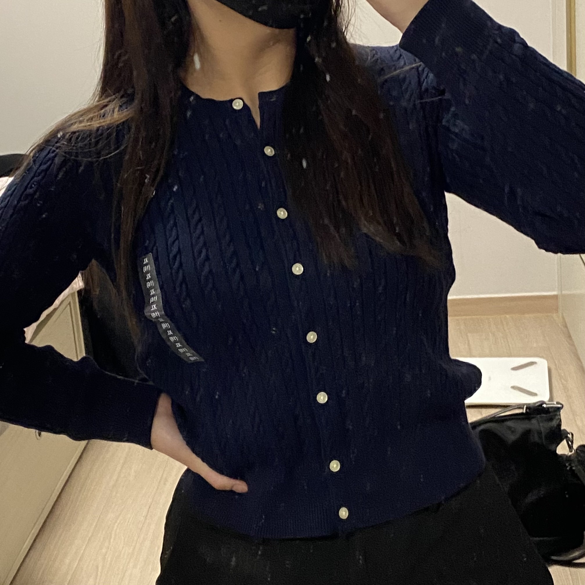 [30% 적립] Polo Ralph Lauren Children Mini Cable Cotton Cardigan Hunter Navy 착용 스타일 - 1