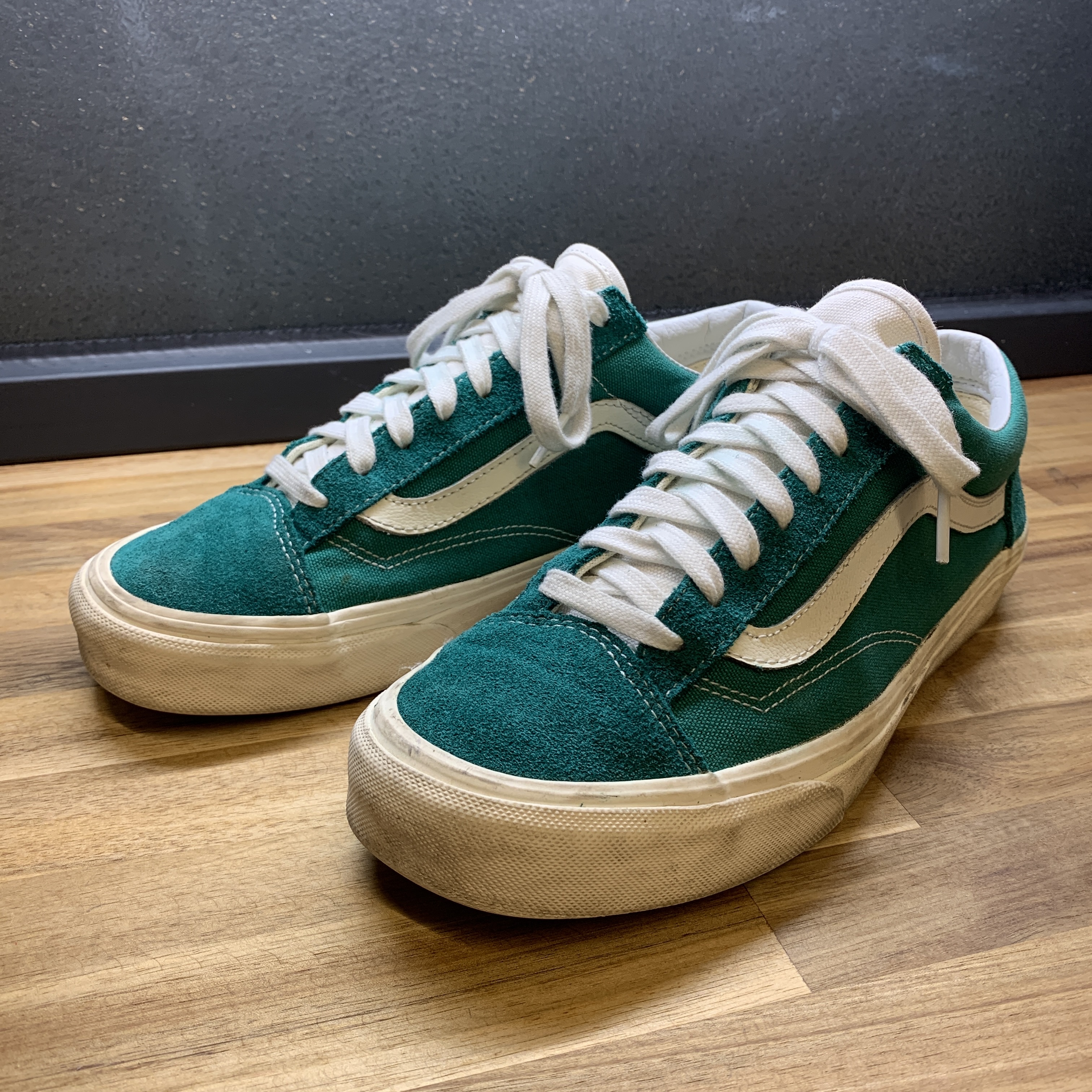 Vans Style 36 Retro Sport Cadmium Green 착용 스타일 - 1