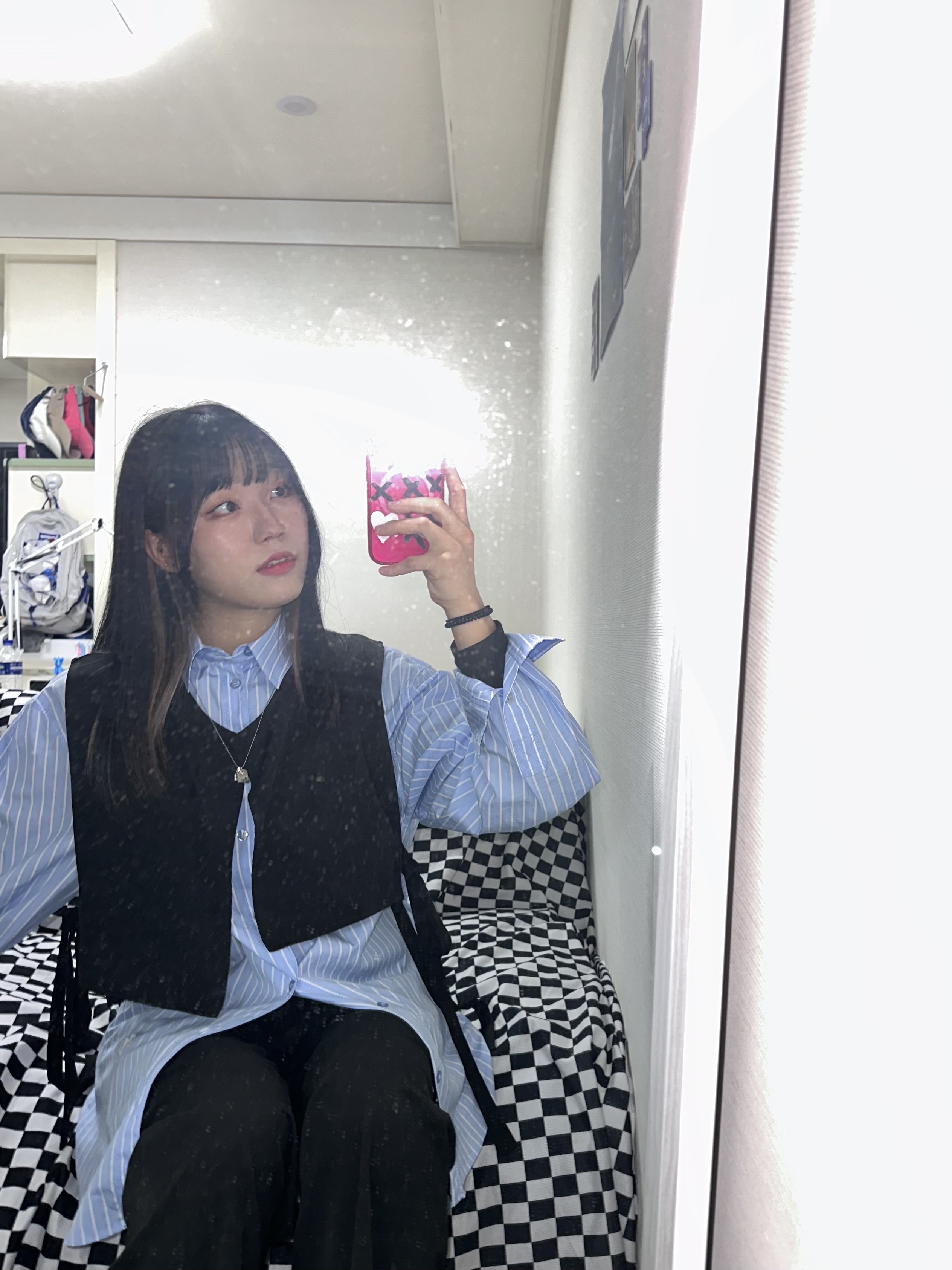 Salomon XT-6 Expanse Vanilla Ice White, Zara x Ader Error Oversized Shirt Sky Blue 착용 스타일 - 2