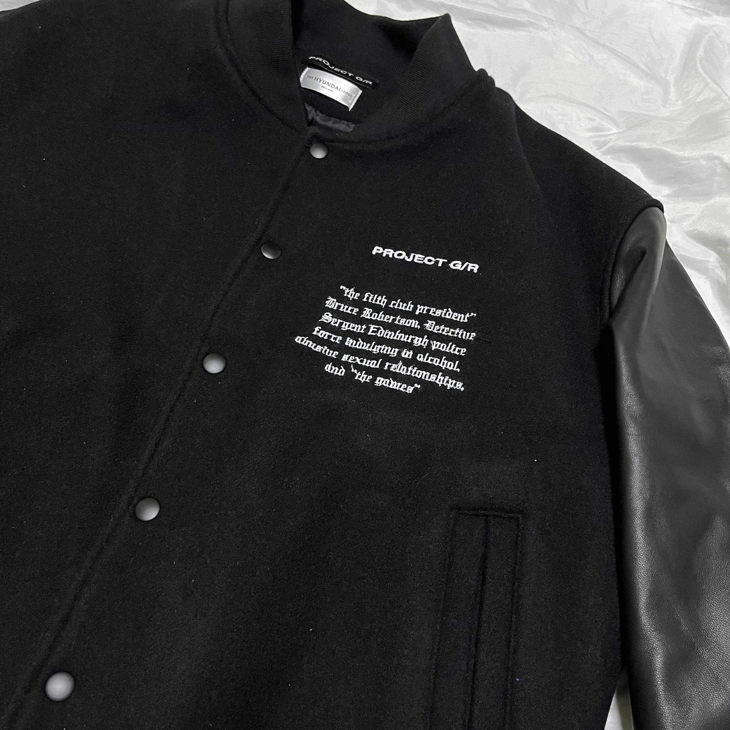 Project G/R Mind Slaughter Vintage Washeed Hoodie Black, Project G/R Etiquette Lesson Vintage Washed Hoodie Black 착용 스타일 - 3