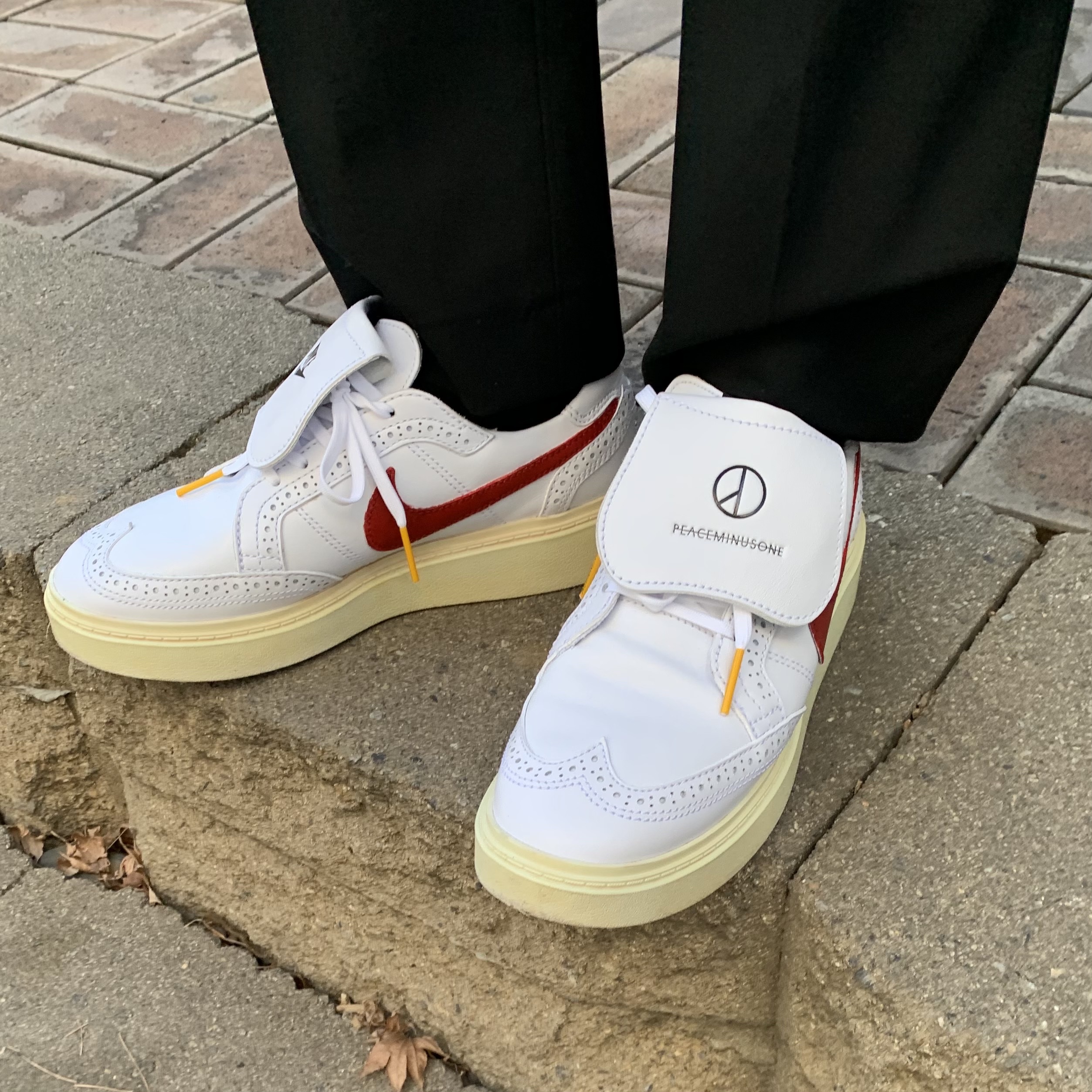 Nike x Peaceminusone Kwondo1 White 착용 스타일 - 3