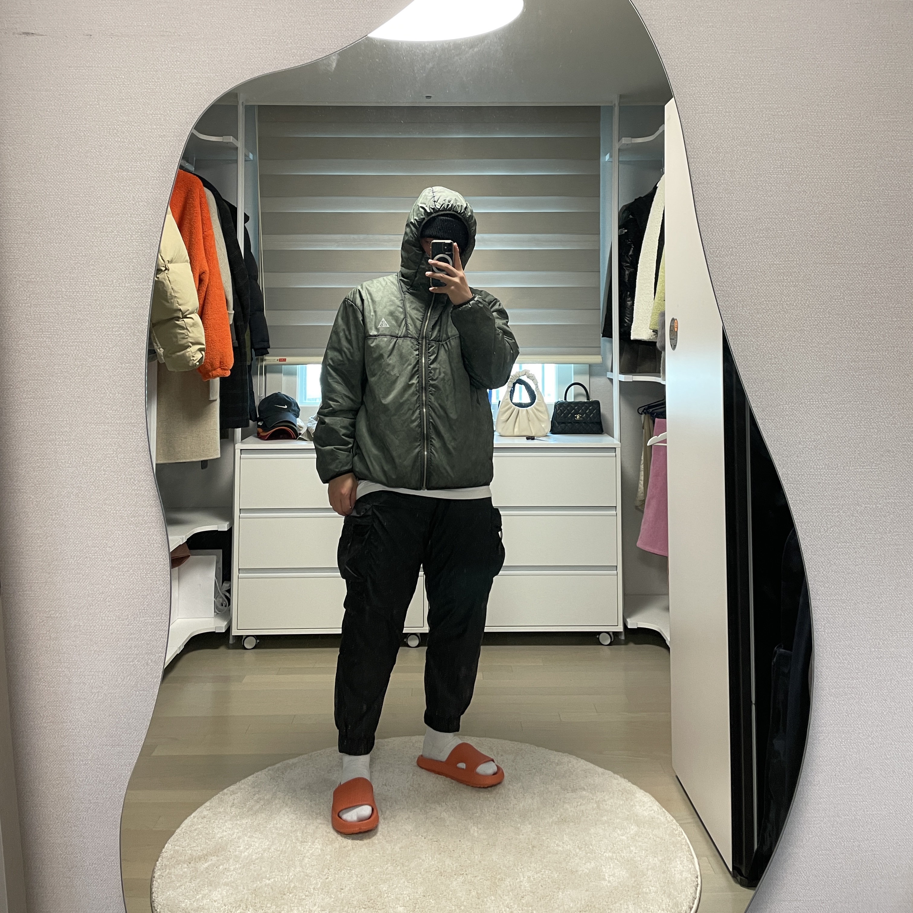 Nike NRG ACG Therma-Fit ADV Rope De Dope Light Army - Asia, Nike NRG ACG Cuffed Beanie Black 착용 스타일 - 1