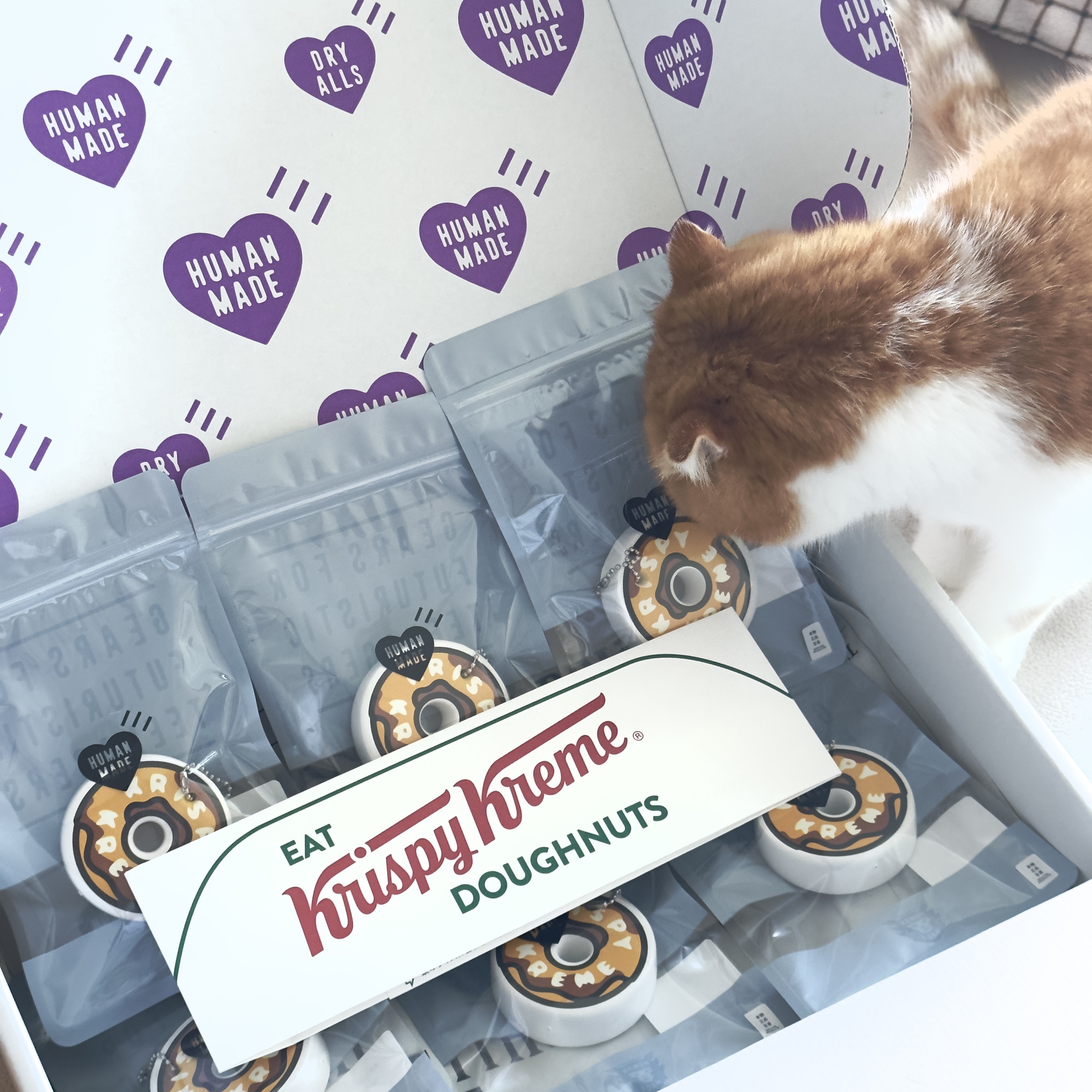 Human Made x Krispy Kreme Keycharm Brown 착용 스타일