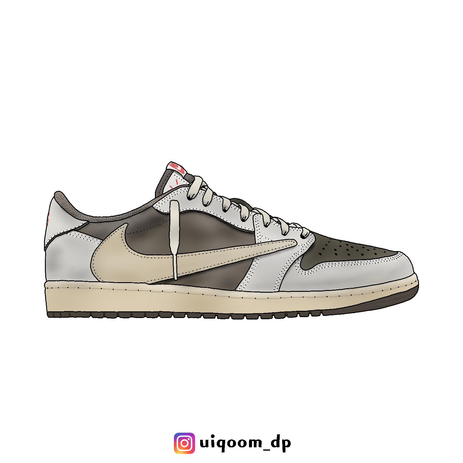 Jordan 1 x Travis Scott Retro Low OG SP Sail and Ridgerock 착용 스타일