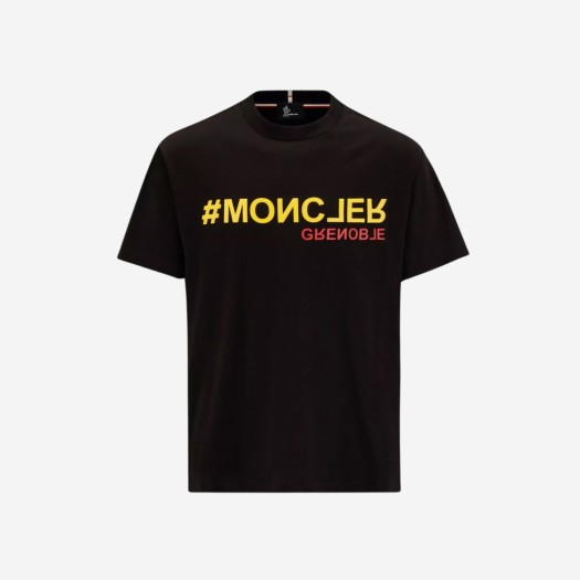 몽클레르 로고 티셔츠 블랙 - 22FW