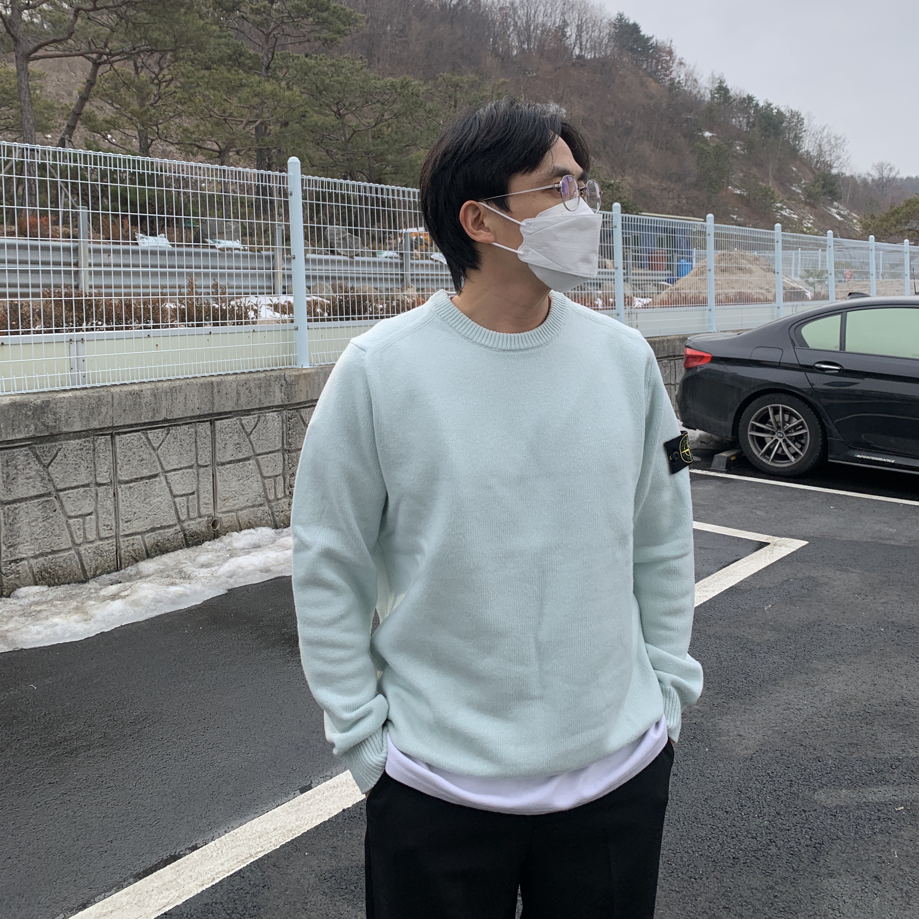 Stone Island 502B0 Crewneck Knit Light Green - 22SS, Jordan 1 Retro High OG Chicago 2022 착용 스타일 - 2