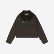 (W) Ganni x Barbour Spey Jacket Dark Green