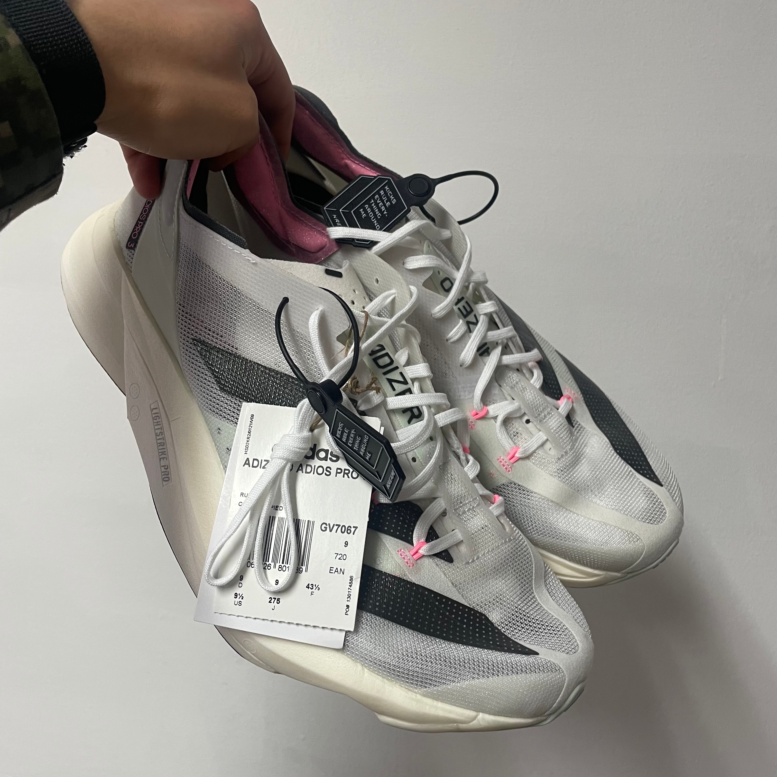 Adidas Adizero Adios Pro 3 Crystal White 착용 스타일