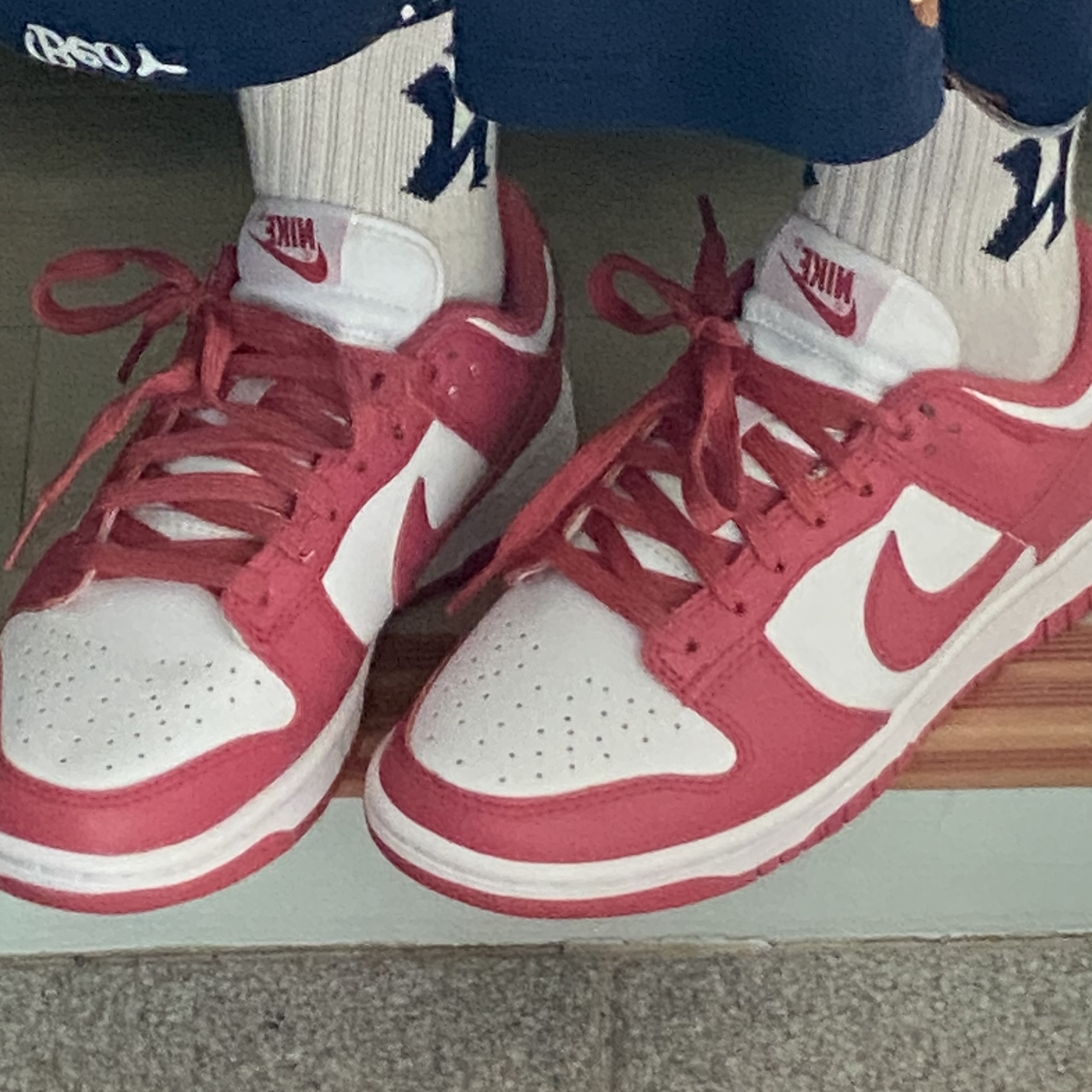 (W) Nike Dunk Low Archeo Pink 착용 스타일 - 3