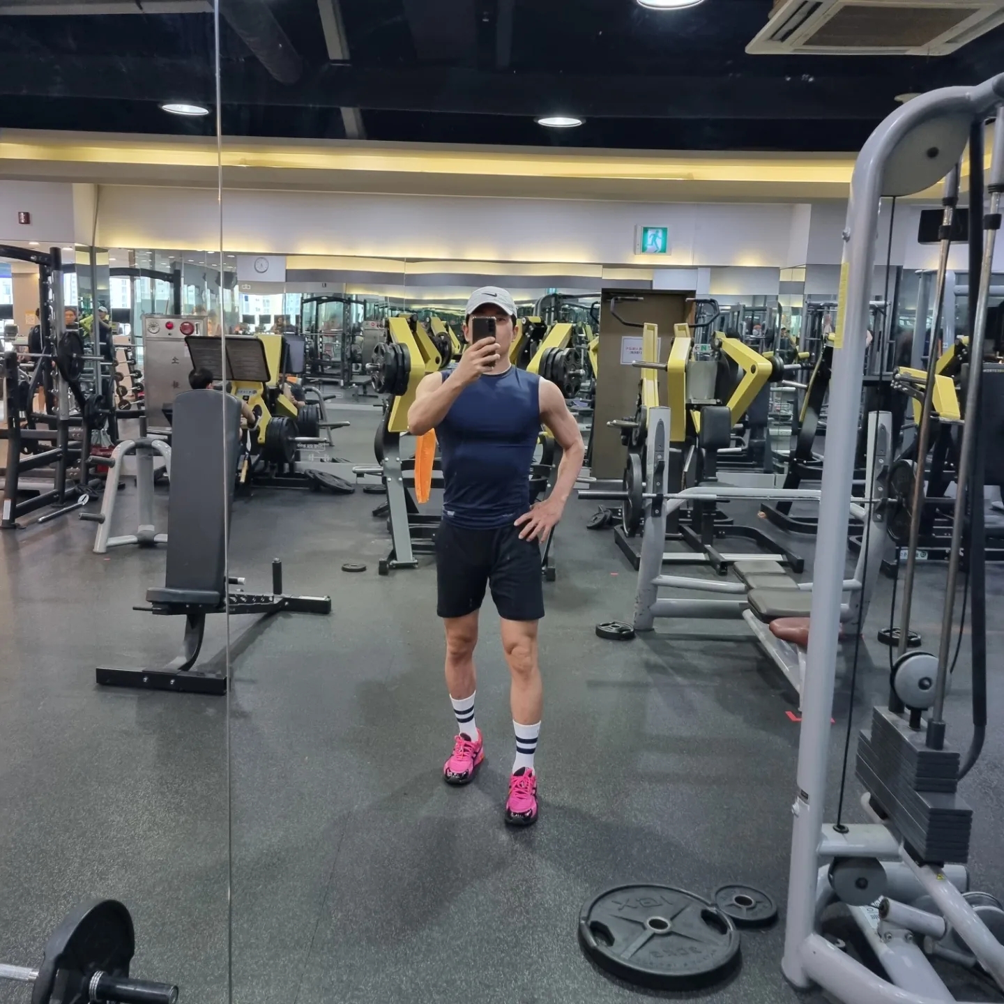 (W) Asics x P.E Nation Gel-Quantum 180 VII Pink Glo Black 착용 스타일 - 3