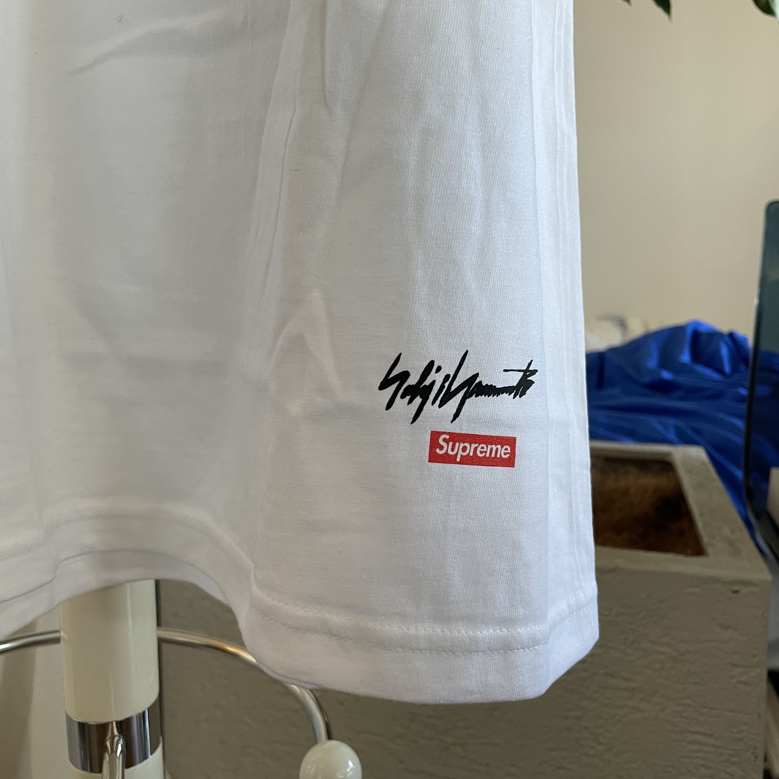 Supreme x Yohji Yamamoto Tekken T-Shirt White - 22FW 착용 스타일 - 4