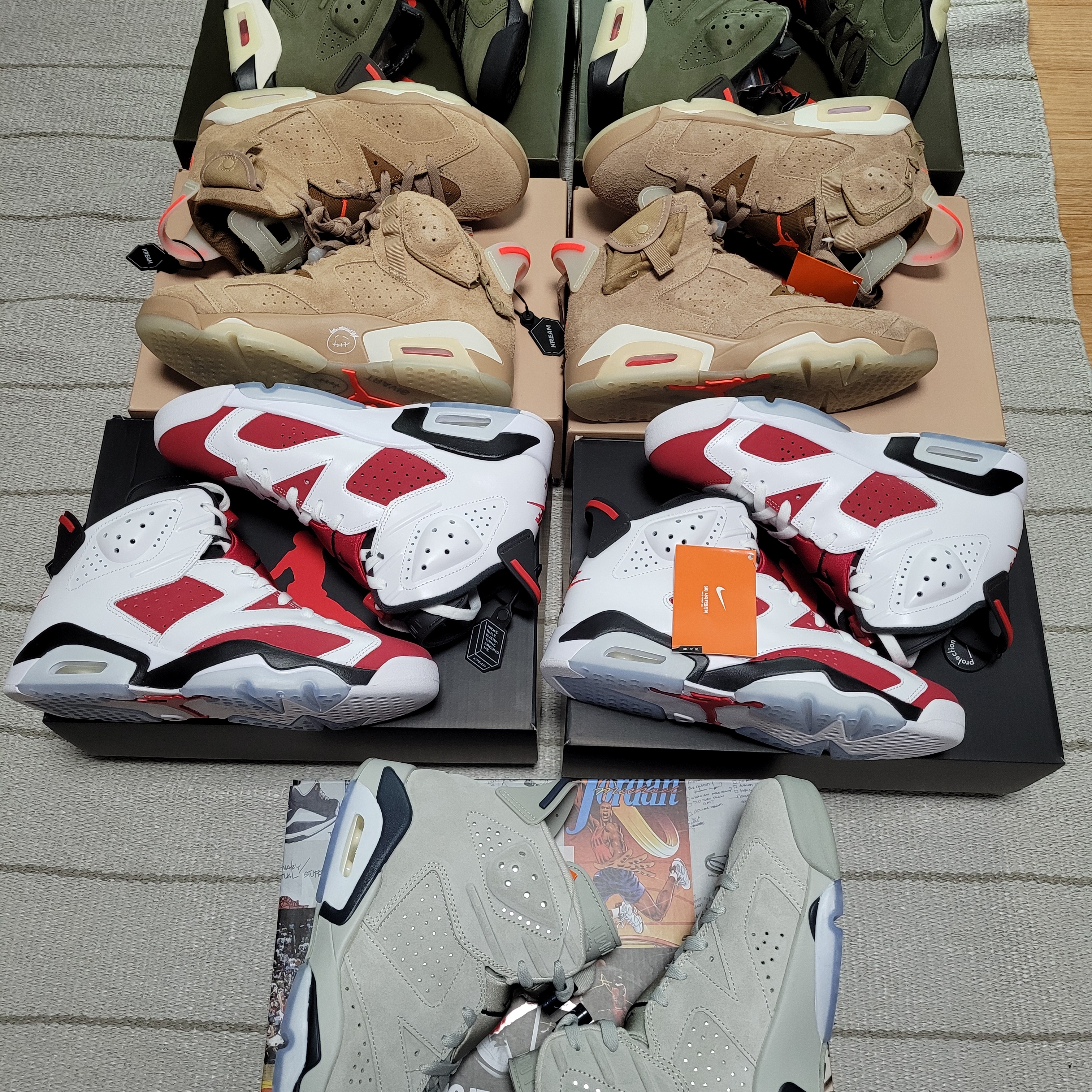 Jordan 6 Retro Carmine 2021 착용 스타일 - 2