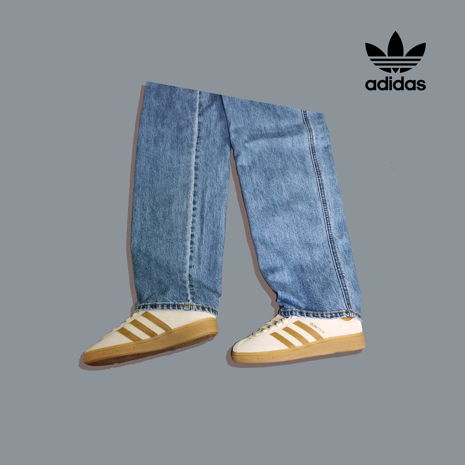 Adidas City Series Munchen Cream White Mesa 착용 스타일 - 2