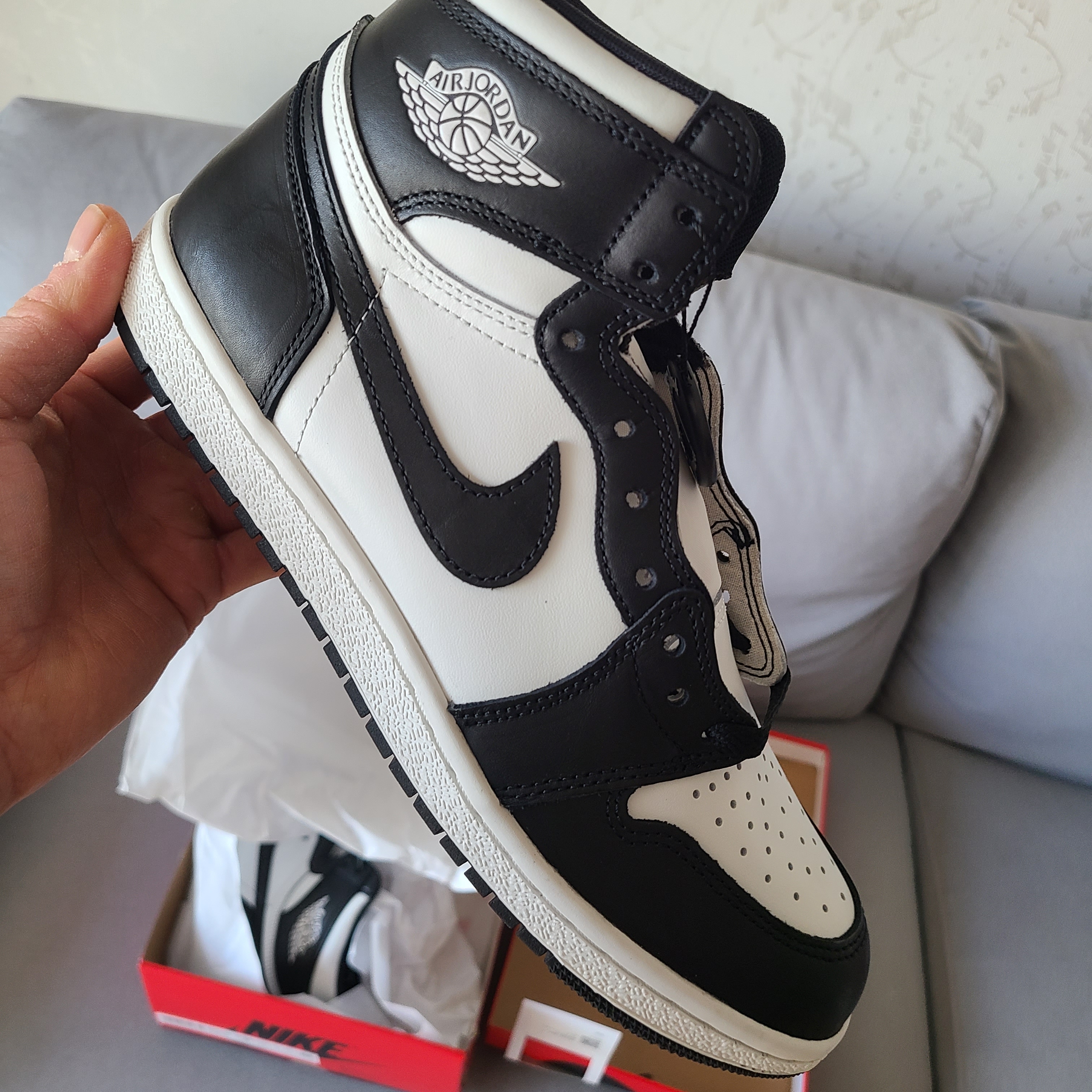 Jordan 1 High 85 Black White 착용 스타일 - 1