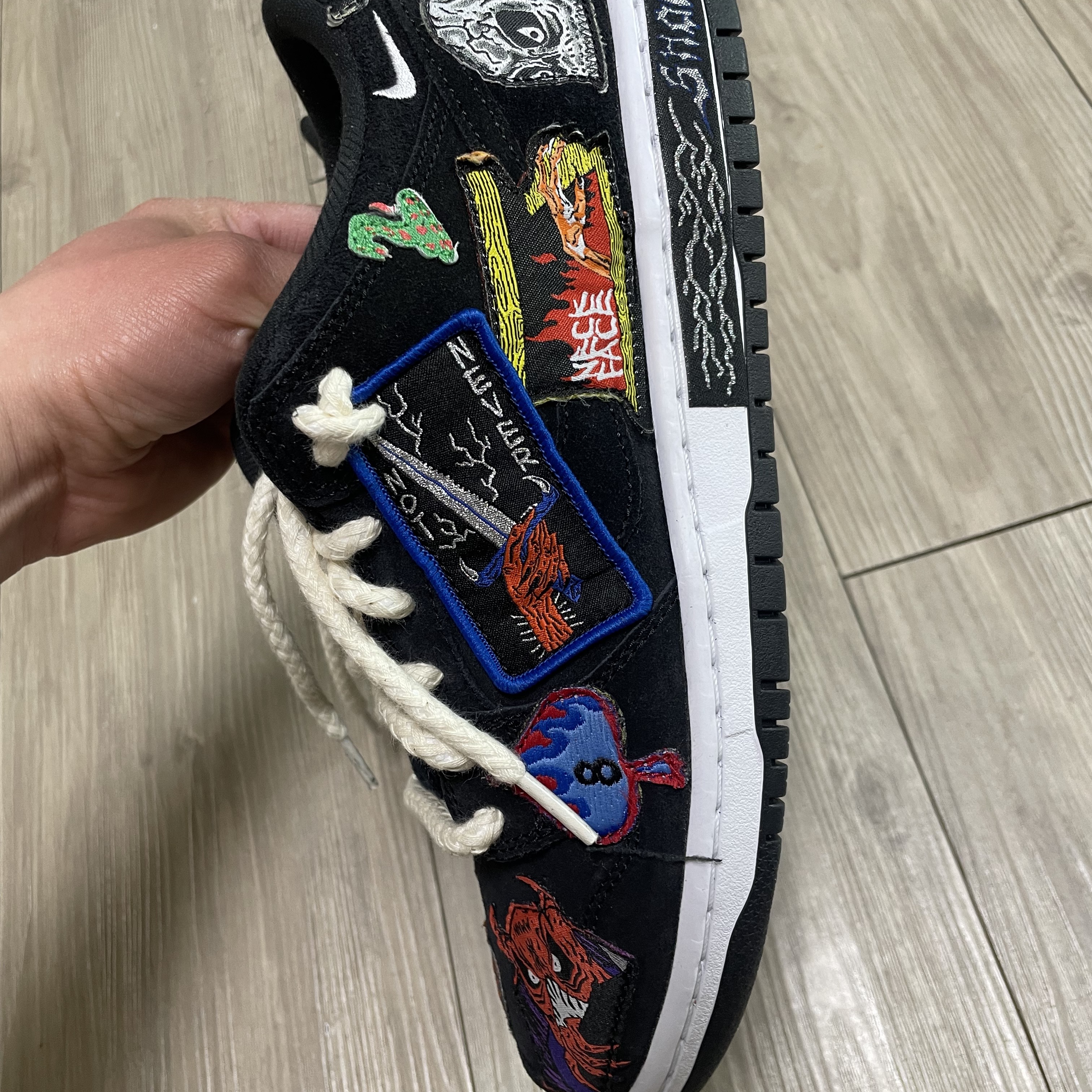 Nike x Neckface SB Dunk Low Pro Black 착용 스타일 - 3