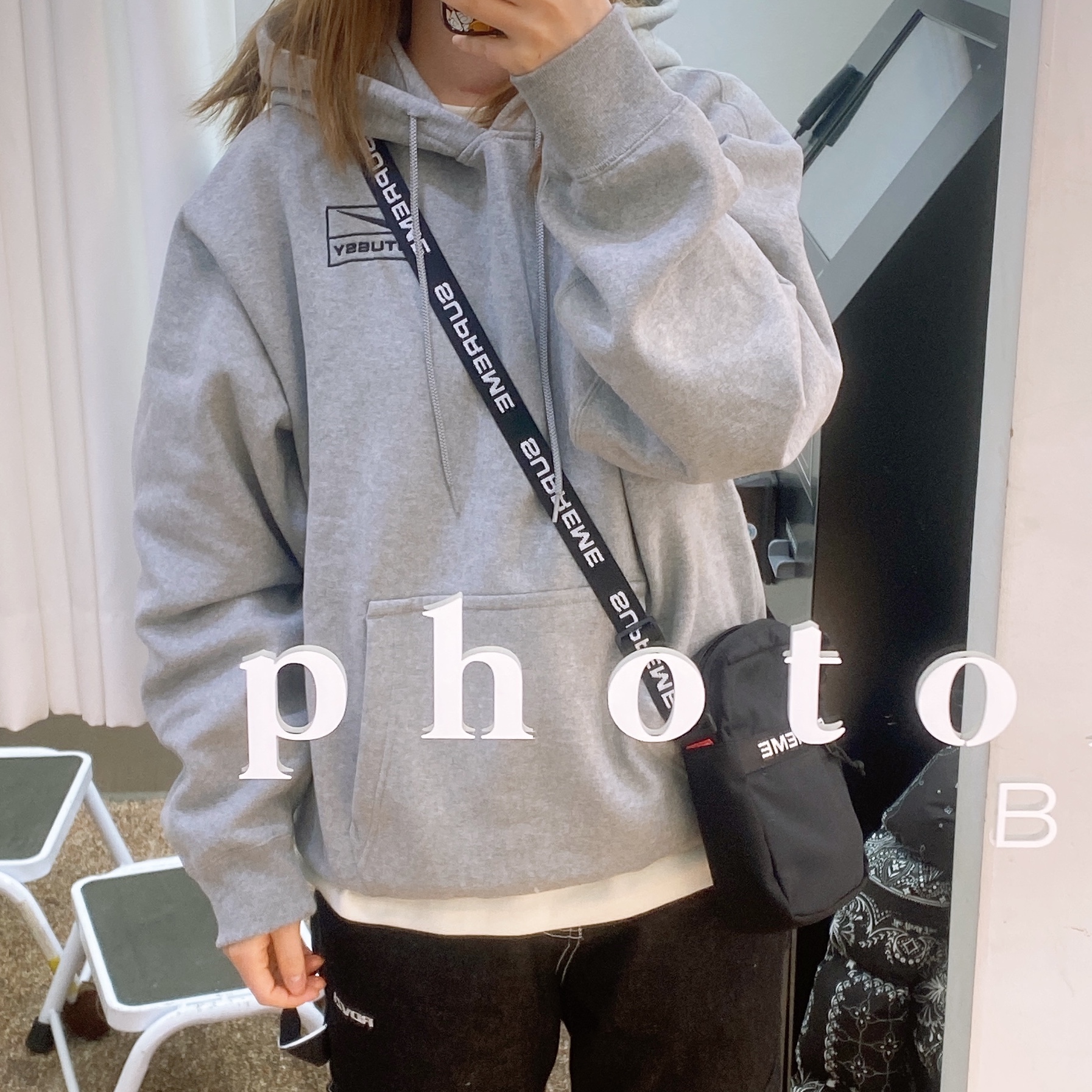 Nike x Stussy NRG RA Pullover Hoodie Dark Grey Heather (DJ9488-063), Supreme Shoulder Bag Black - 22FW 착용 스타일 - 1