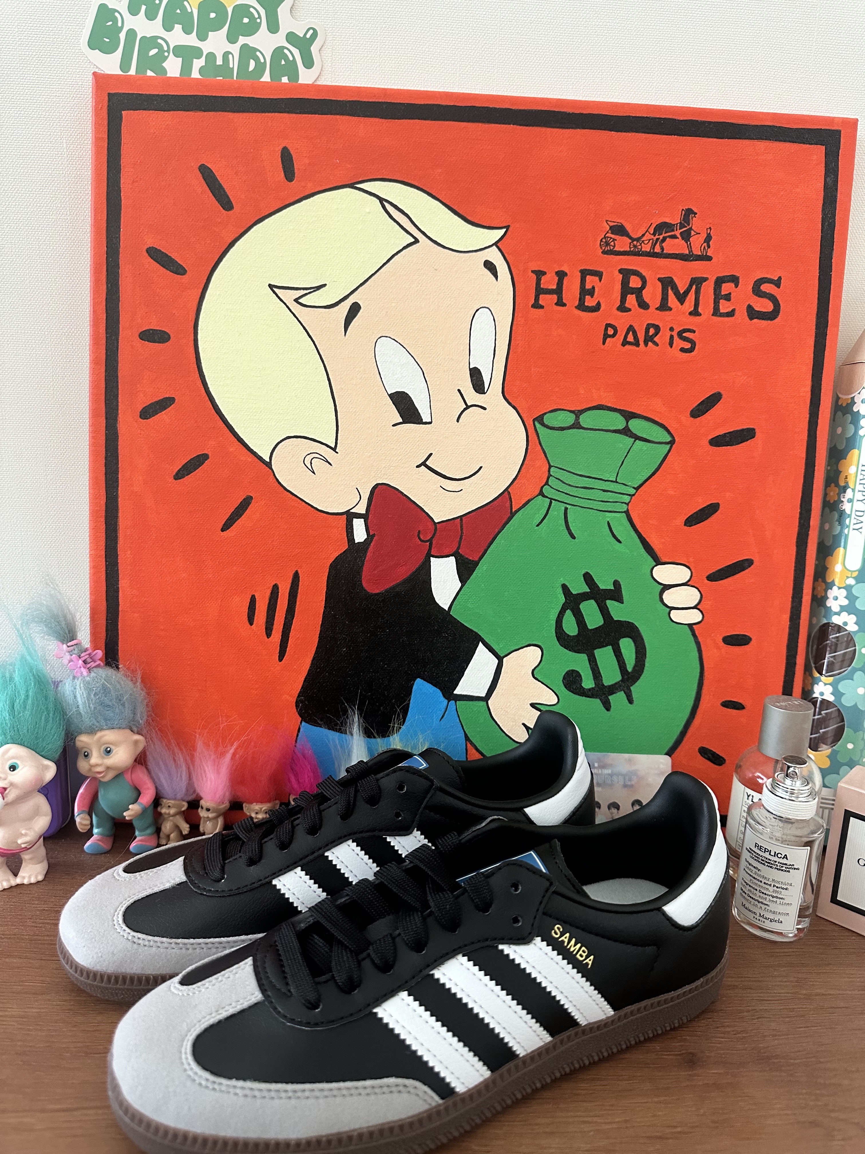 Adidas Samba Vegan Black White 착용 스타일