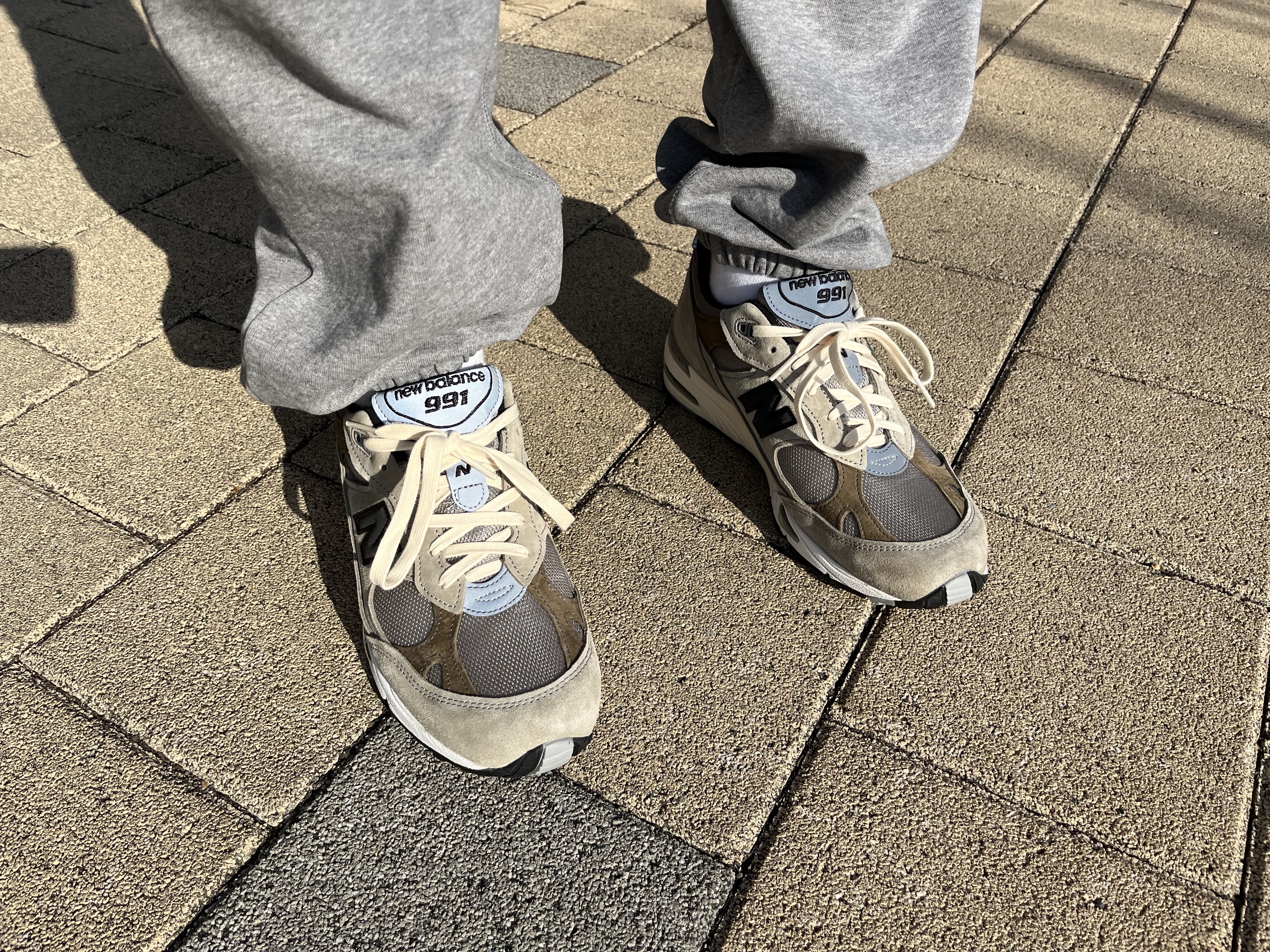 New Balance x JJJJound 991 Made in UK Grey 착용 스타일 - 1