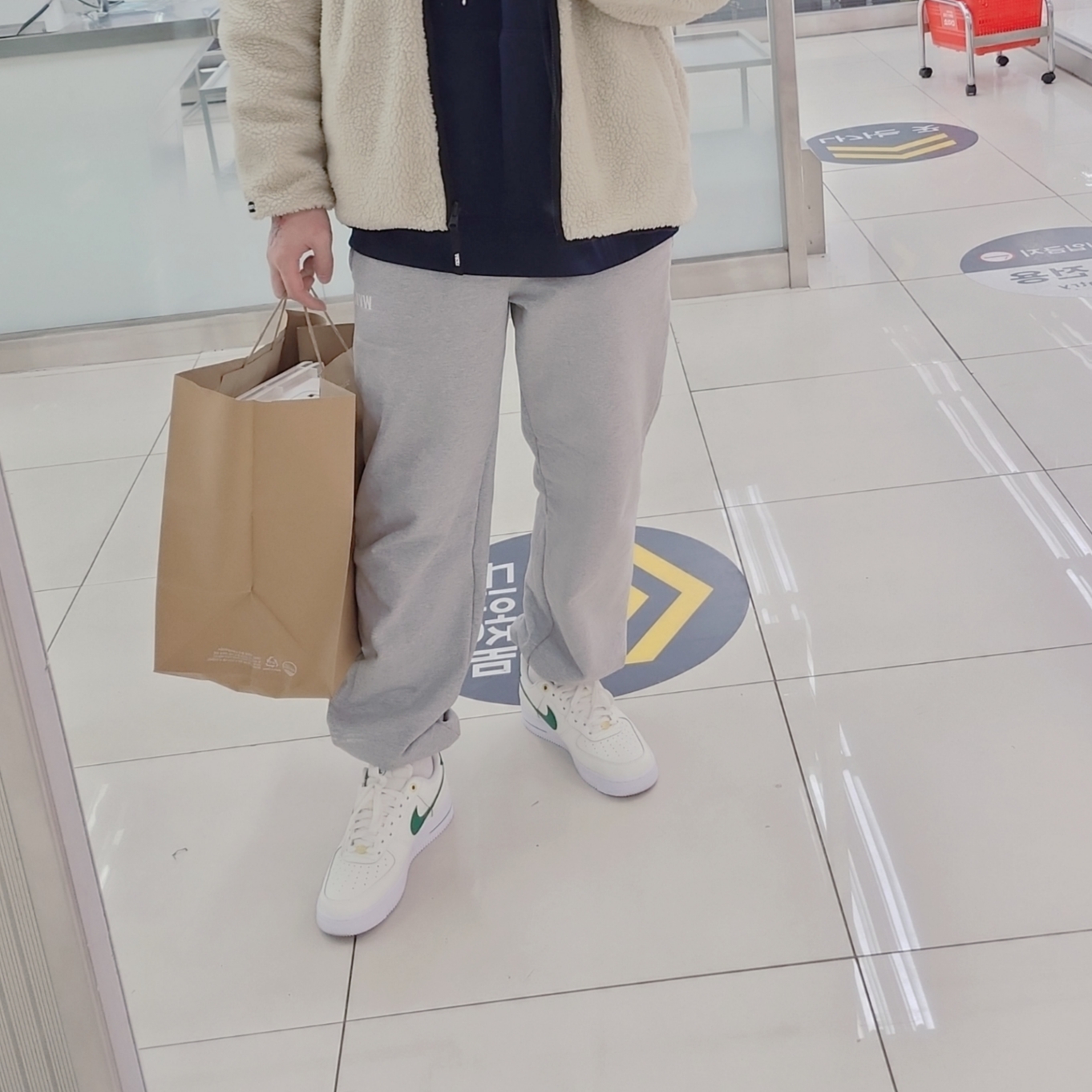 Nike Air Force 1 '07 LV8 40th Anniversary Join Forces Sail Malachite 착용 스타일