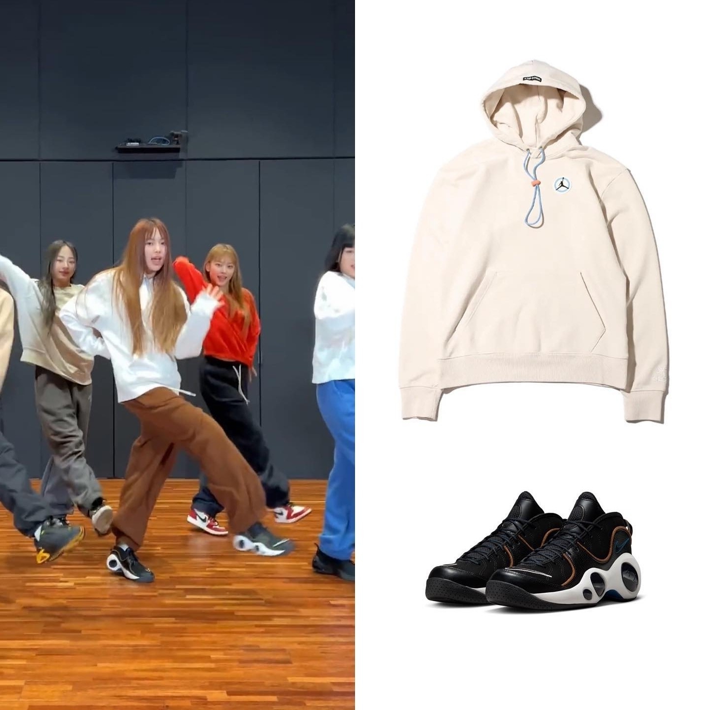 Jordan x DJ Khaled Hoodie Phantom - Asia, Nike Air Zoom Flight 95 Black and Valerian Blue 착용 스타일 - 1