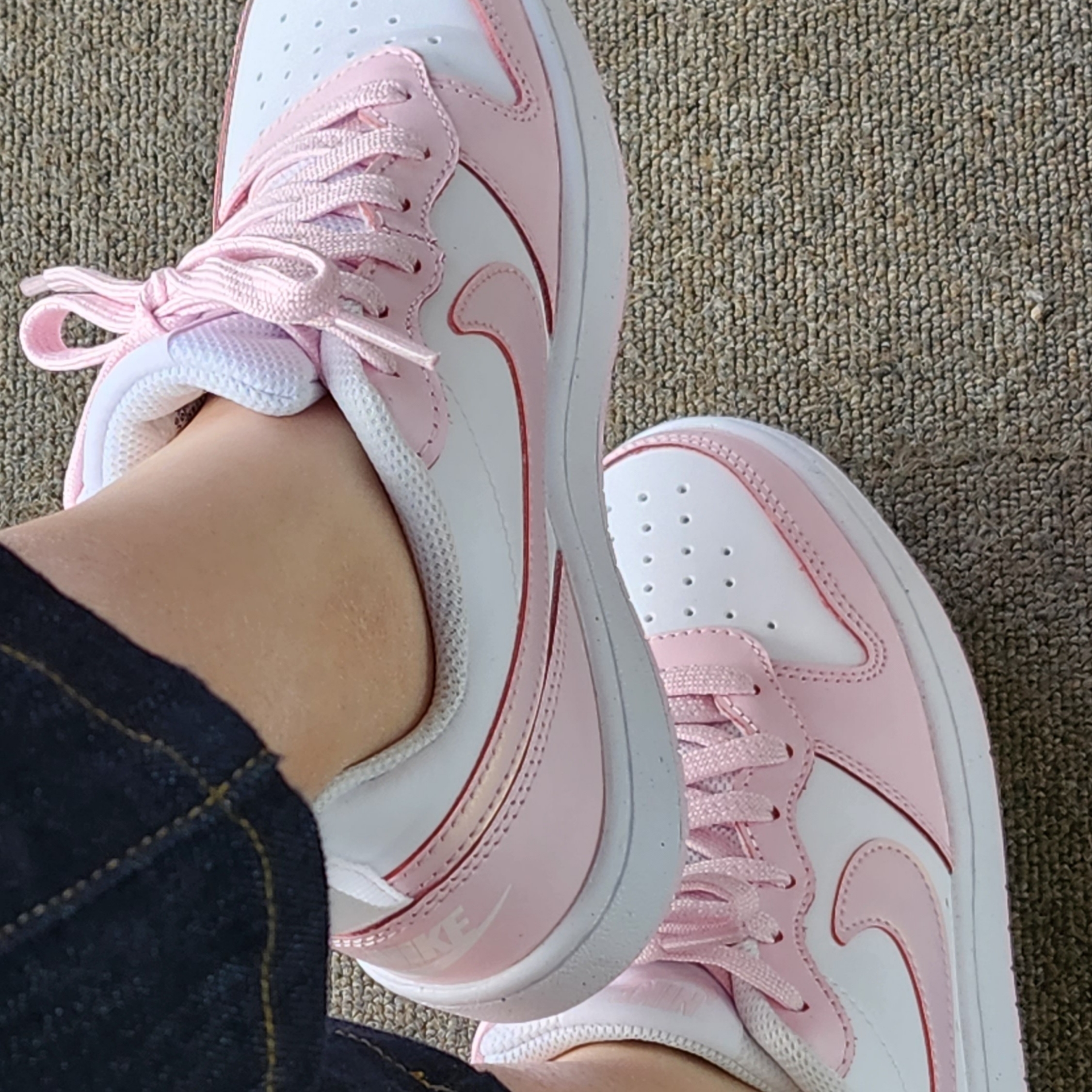 (GS) Nike Court Borough 2 SE White Pink Foam 착용 스타일