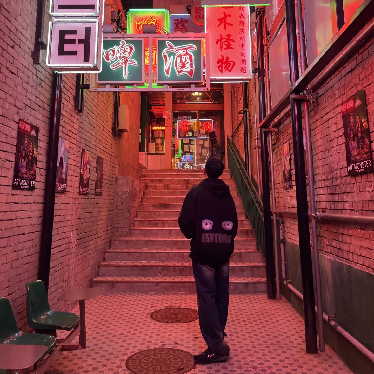 Project G/R Mind Slaughter Vintage Washeed Hoodie Black, Nike x A-Cold-Wall Zoom Vomero 5 Black 착용 스타일 - 3