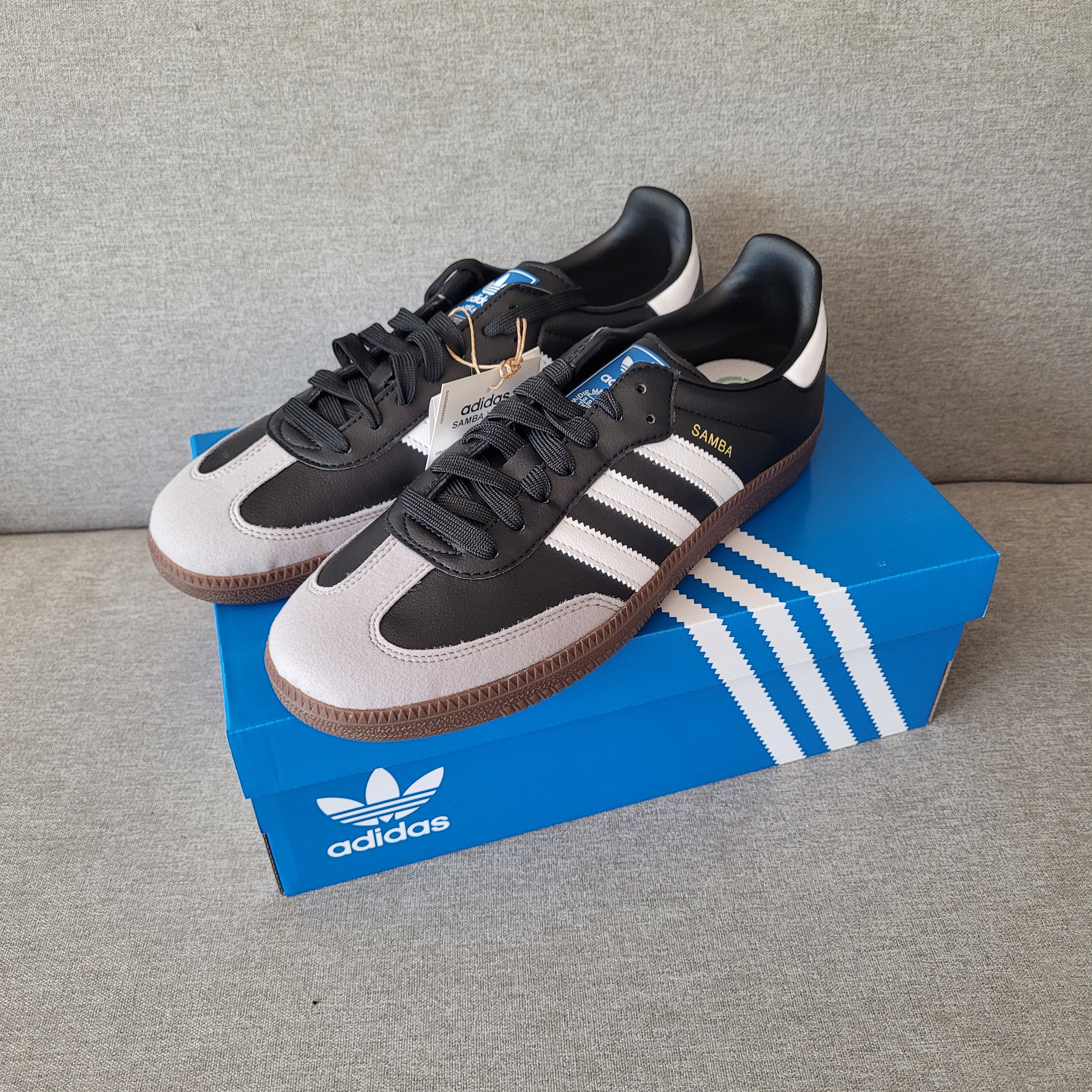 Adidas Samba Vegan Black White 착용 스타일