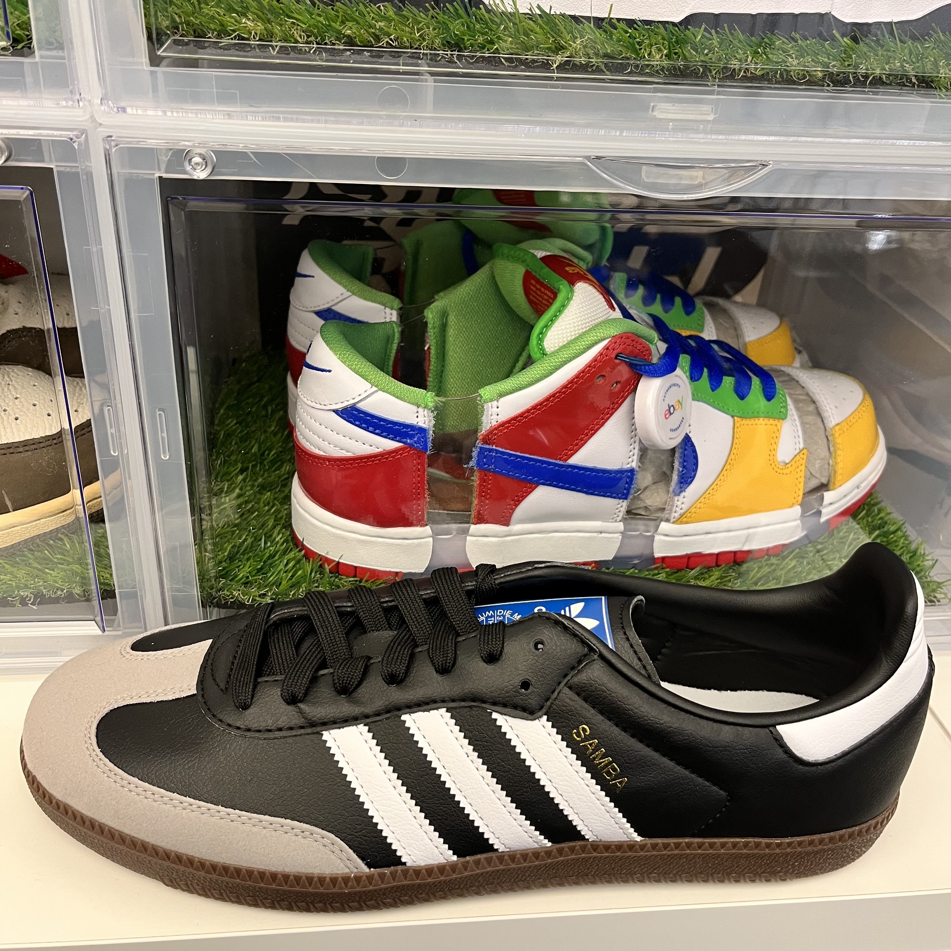 Adidas Samba Vegan Black White 착용 스타일 - 1