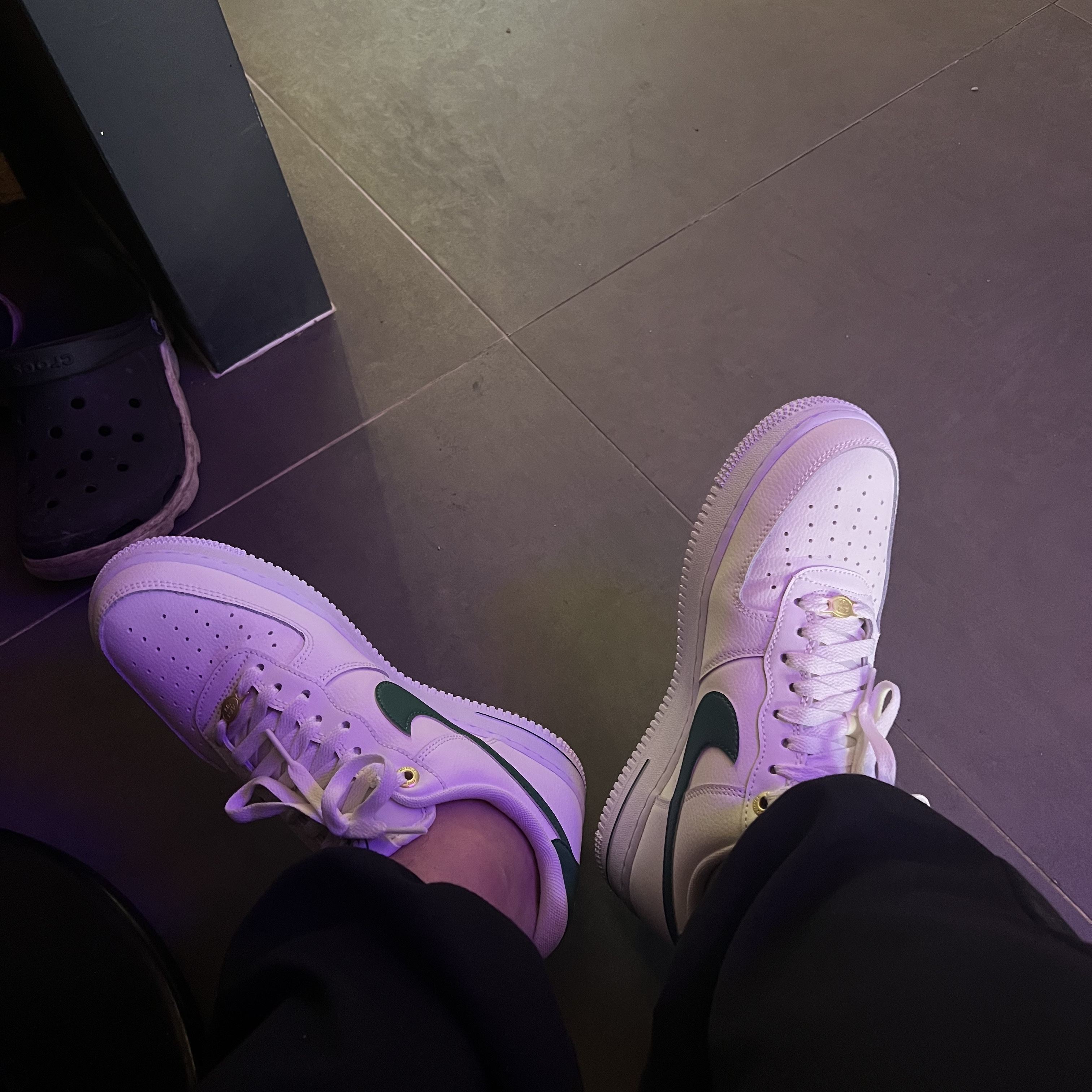Nike Air Force 1 '07 LV8 40th Anniversary Join Forces Sail Malachite 착용 스타일