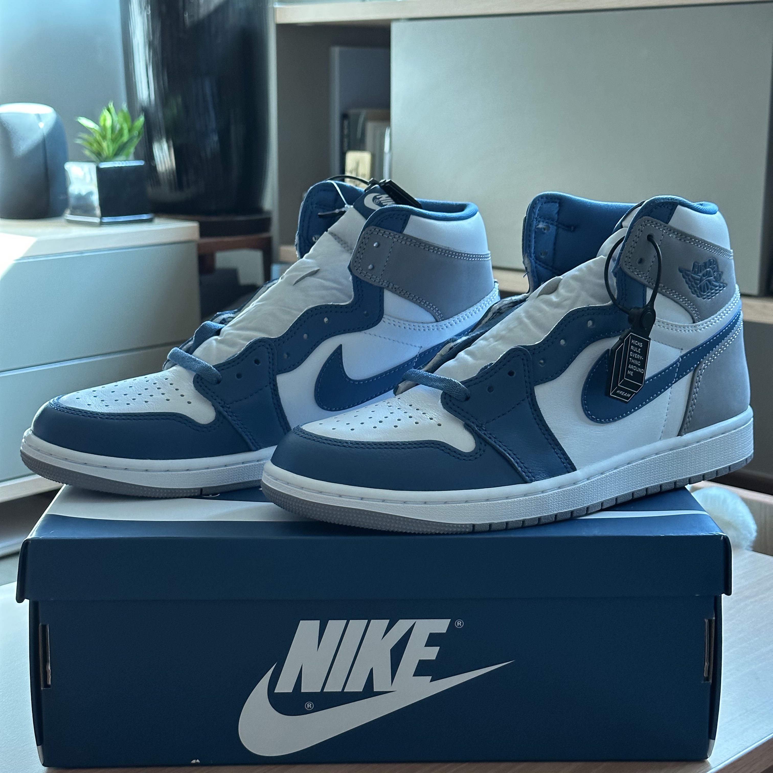 Jordan 1 Retro High OG True Blue 착용 스타일 - 2