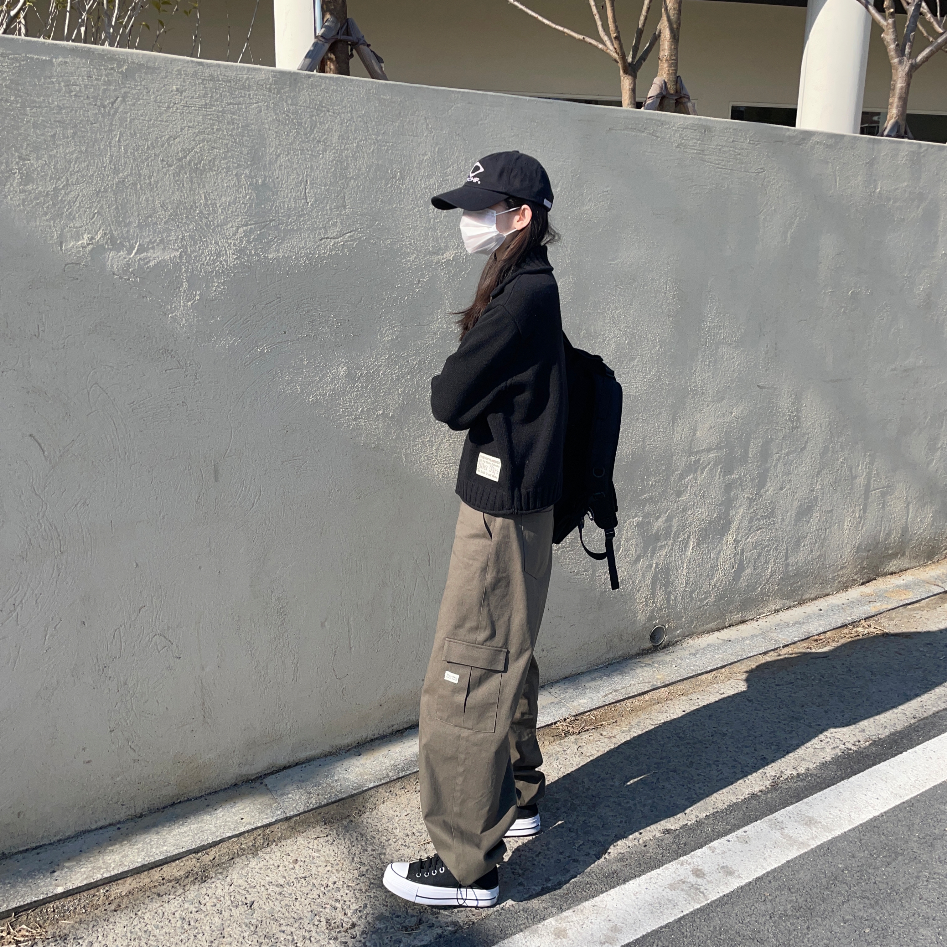 (W) Converse Chuck Taylor All Star Lift Ox Black 착용 스타일 - 1