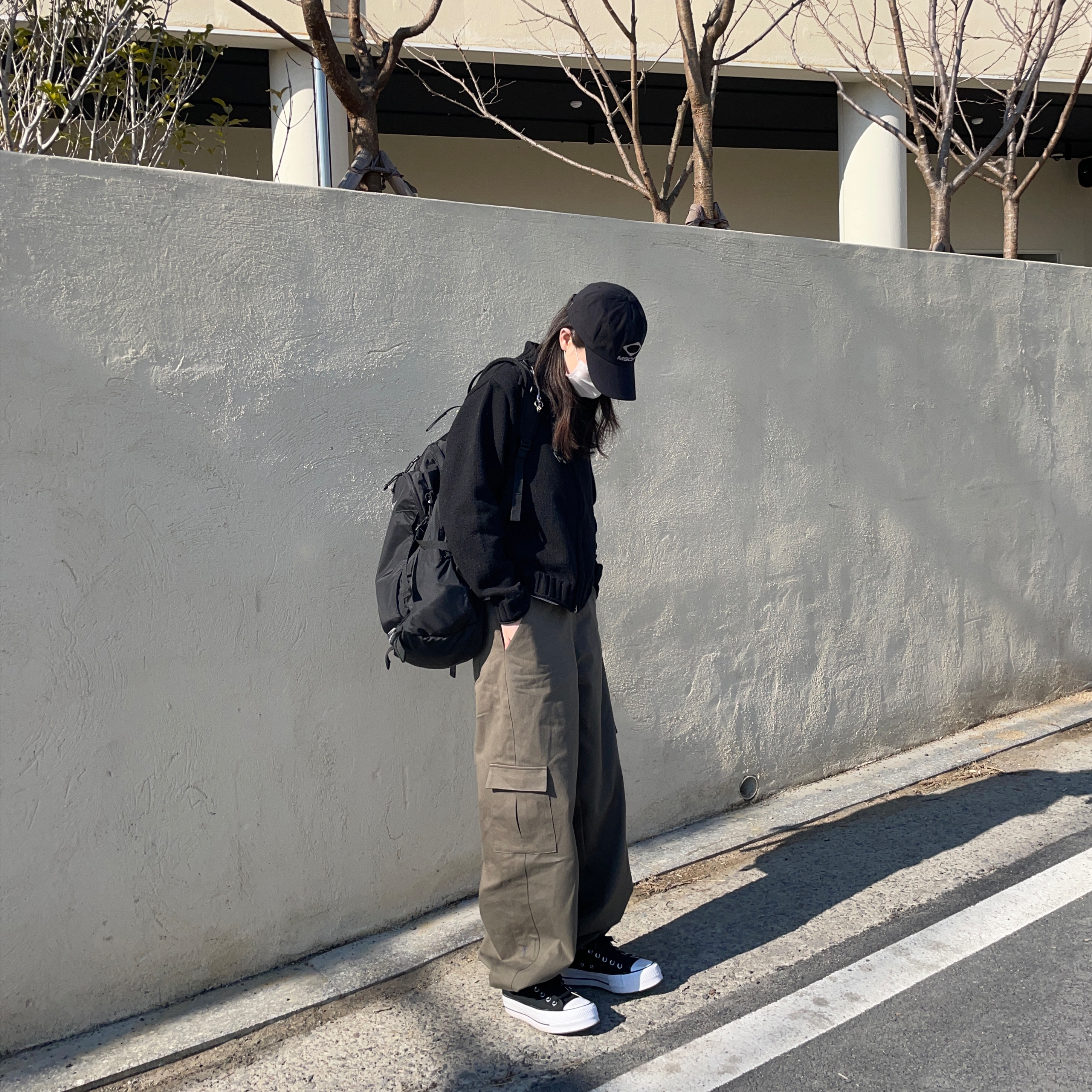 (W) Converse Chuck Taylor All Star Lift Ox Black 착용 스타일 - 3