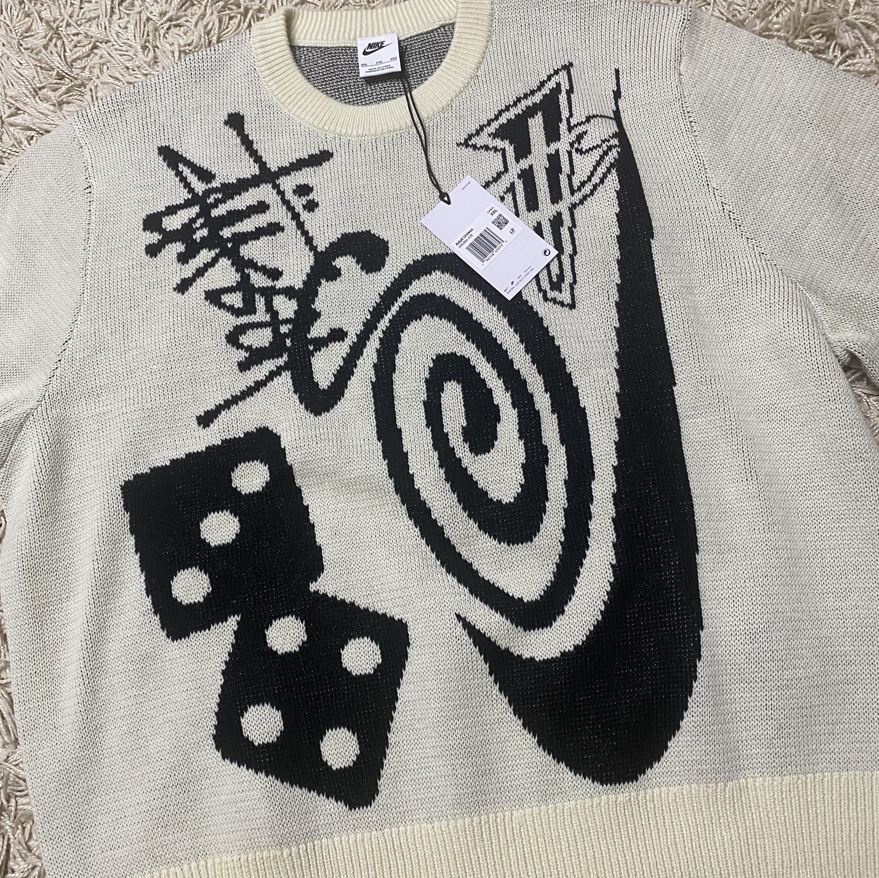 Nike x Stussy NRG LS Knit Sweater Fossil (DR2894-238) 착용 스타일