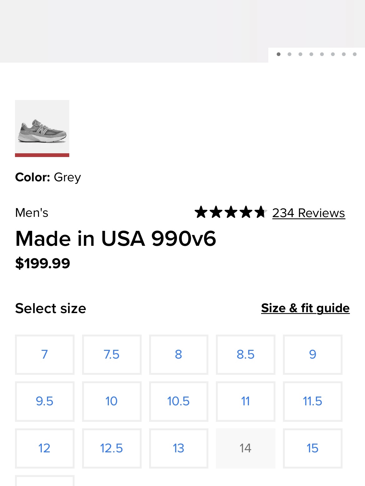 New Balance 990v6 Made in USA Grey - D Standard 착용 스타일