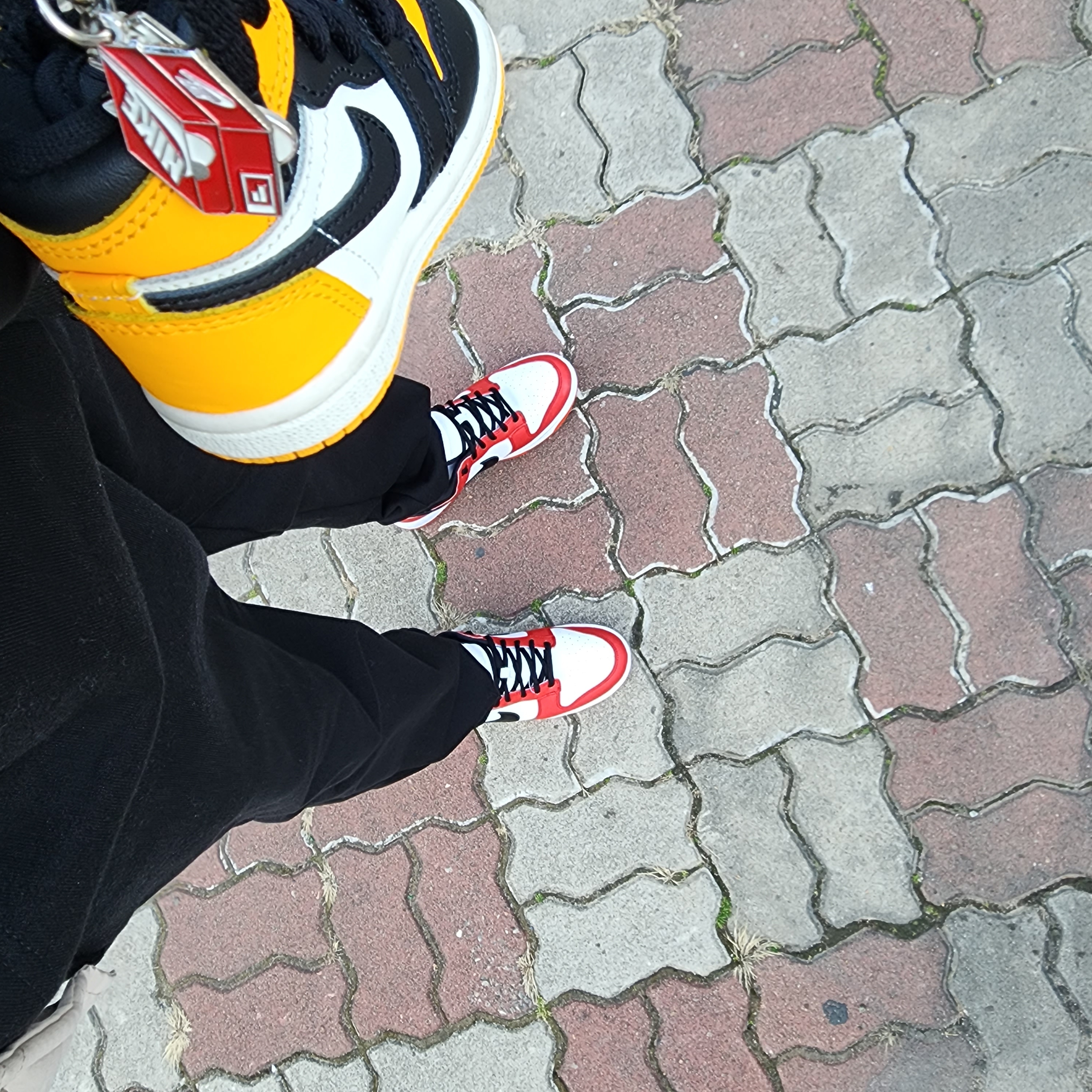 IAB Studio Half Zip-Up Black White, IAB Studio Sweatpants Black White - 23SS 착용 스타일 - 2