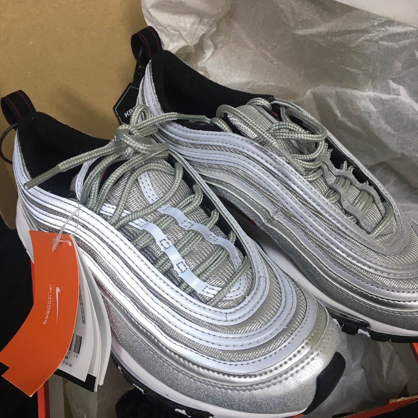 (GS) Nike Air Max 97 Silver Bullet 2022 착용 스타일 - 1