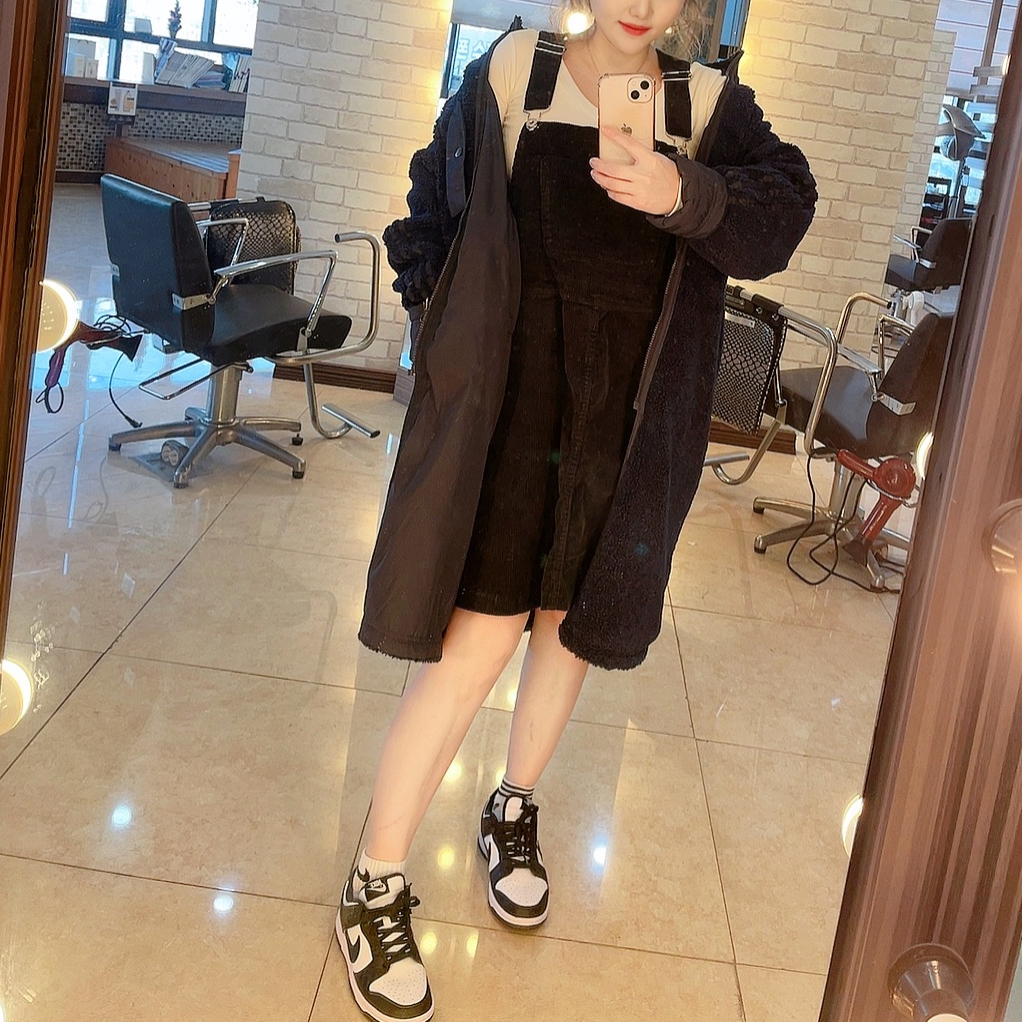 (W) Nike Dunk Low Black 착용 스타일