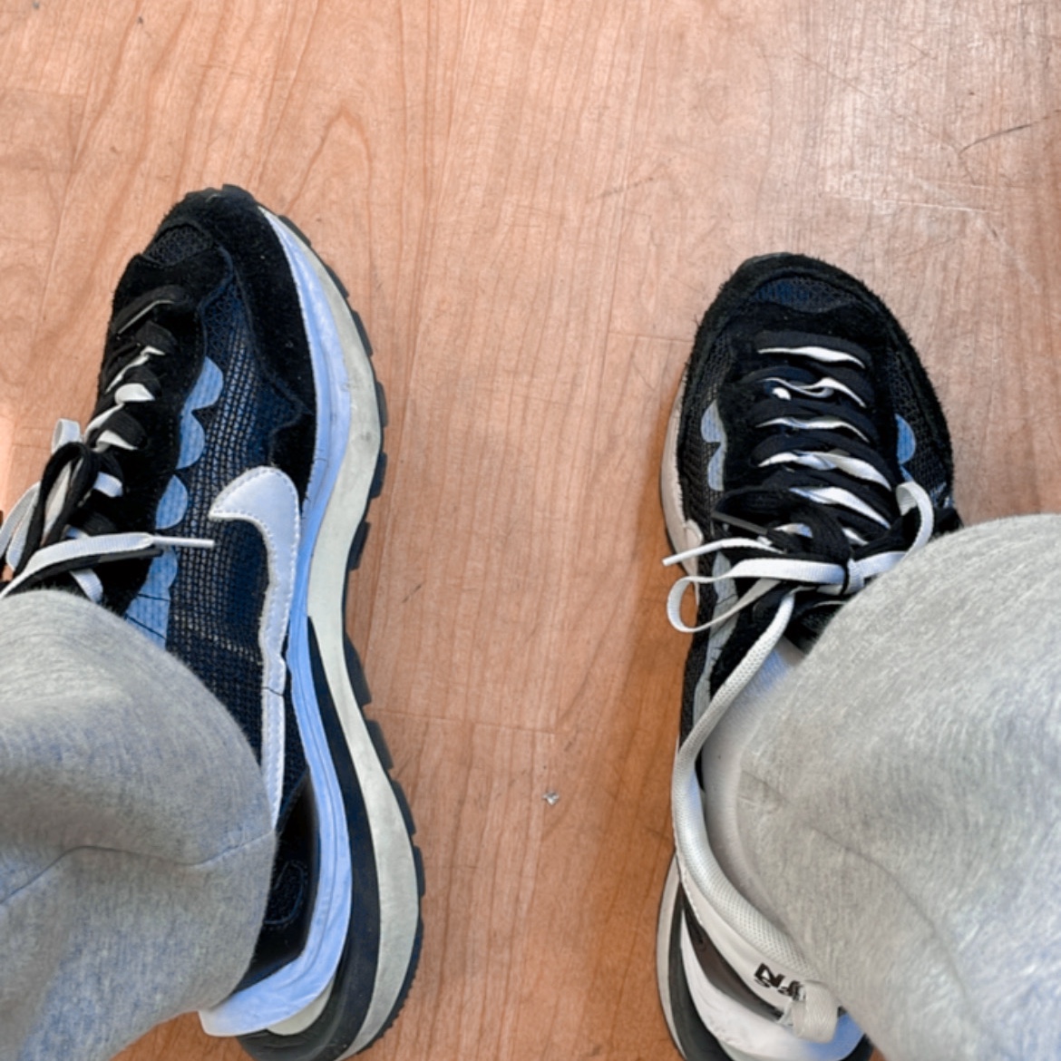 Nike x Sacai VaporWaffle Black White 착용 스타일