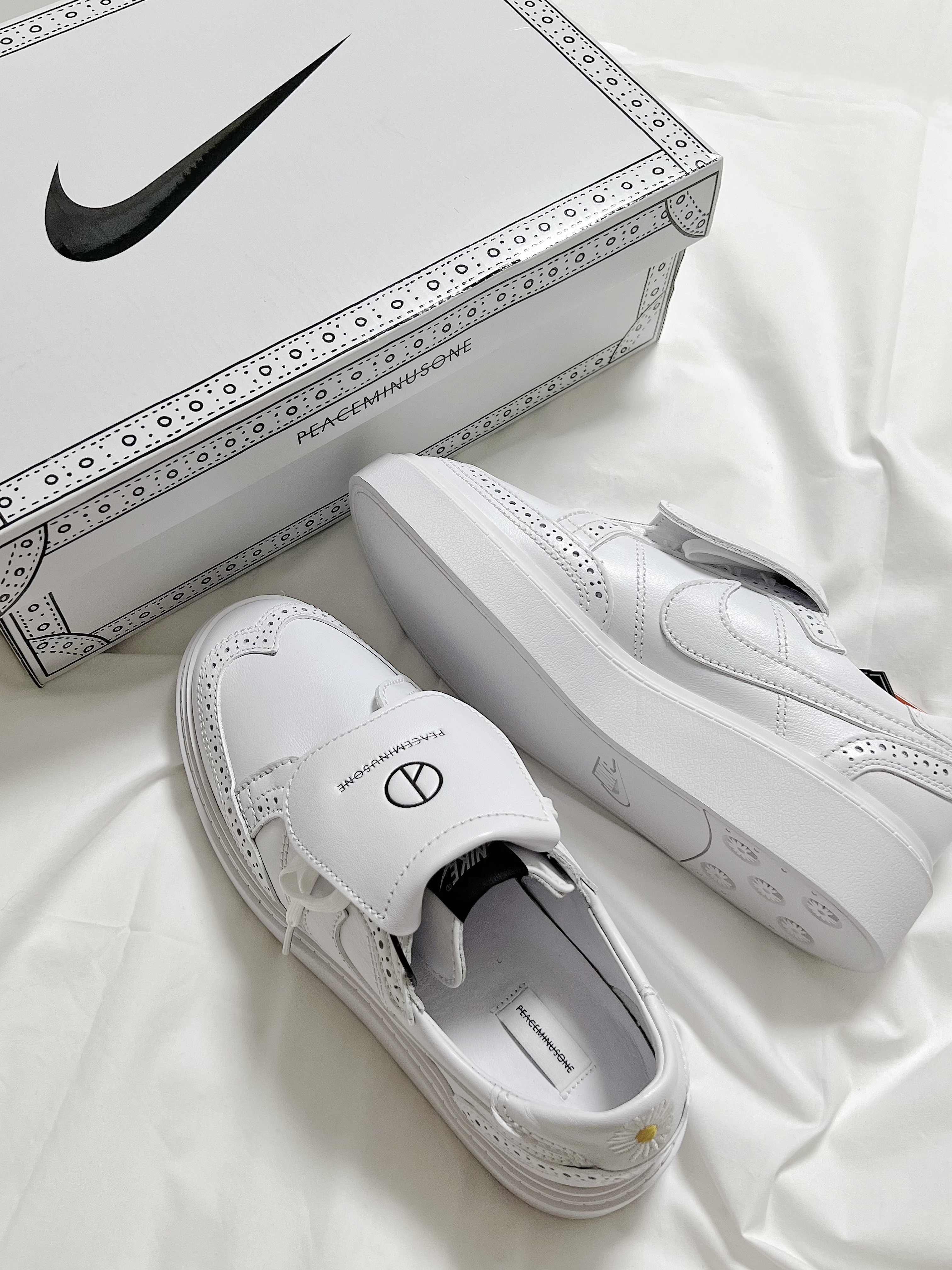 Nike x Peaceminusone Kwondo1 White 착용 스타일 - 2